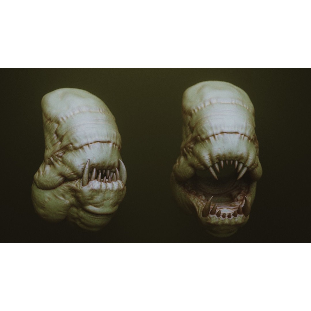 Monster Jaws 3D Model – High Poly IMM Brush & OBJ Files - View 6