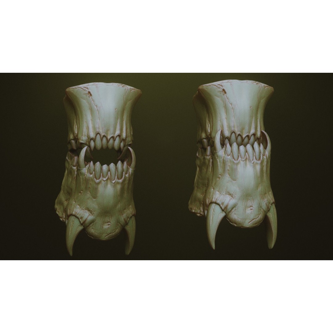 Monster Jaws 3D Model – High Poly IMM Brush & OBJ Files - View 8