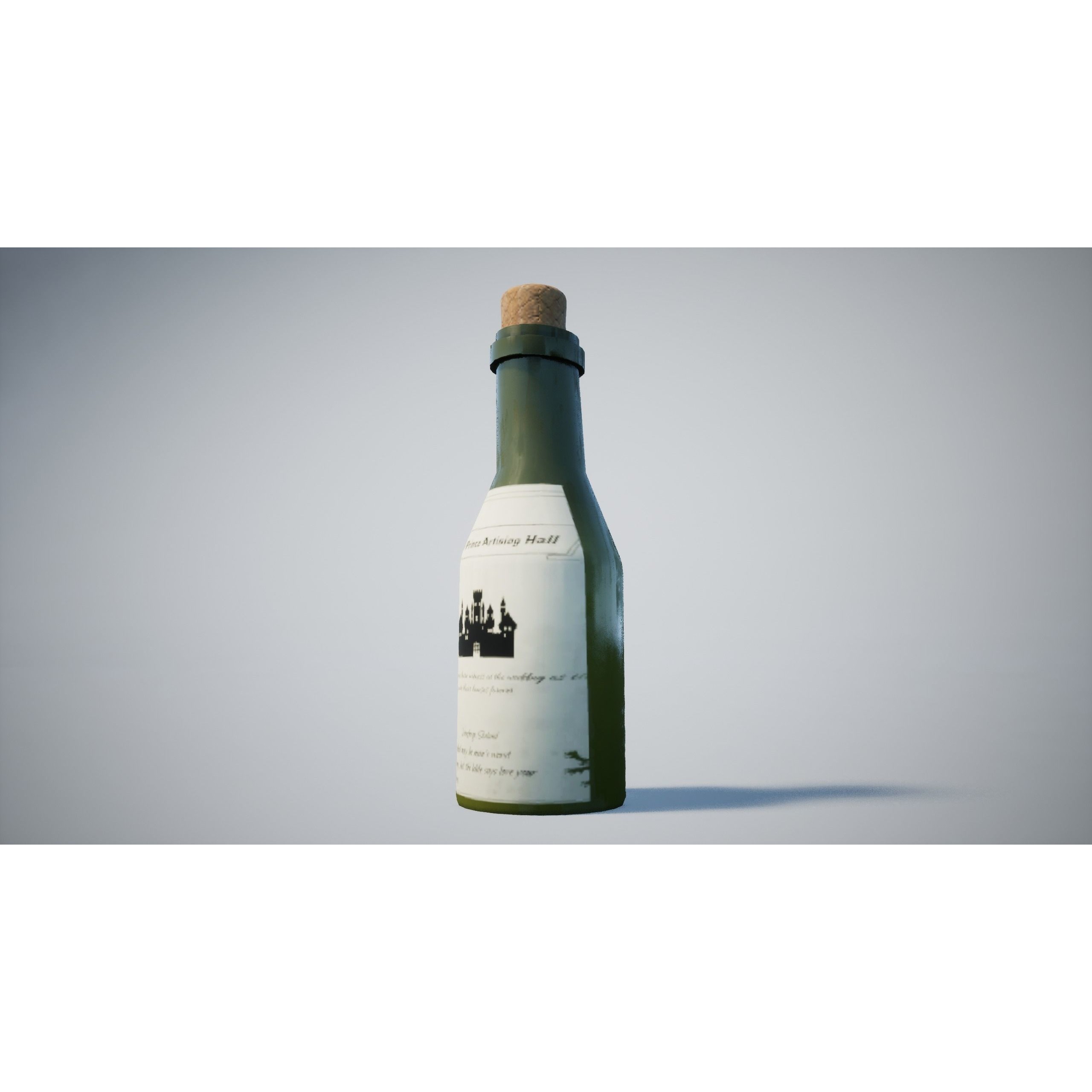 Medieval Bottle - Low-Poly Game-Ready 3D Model