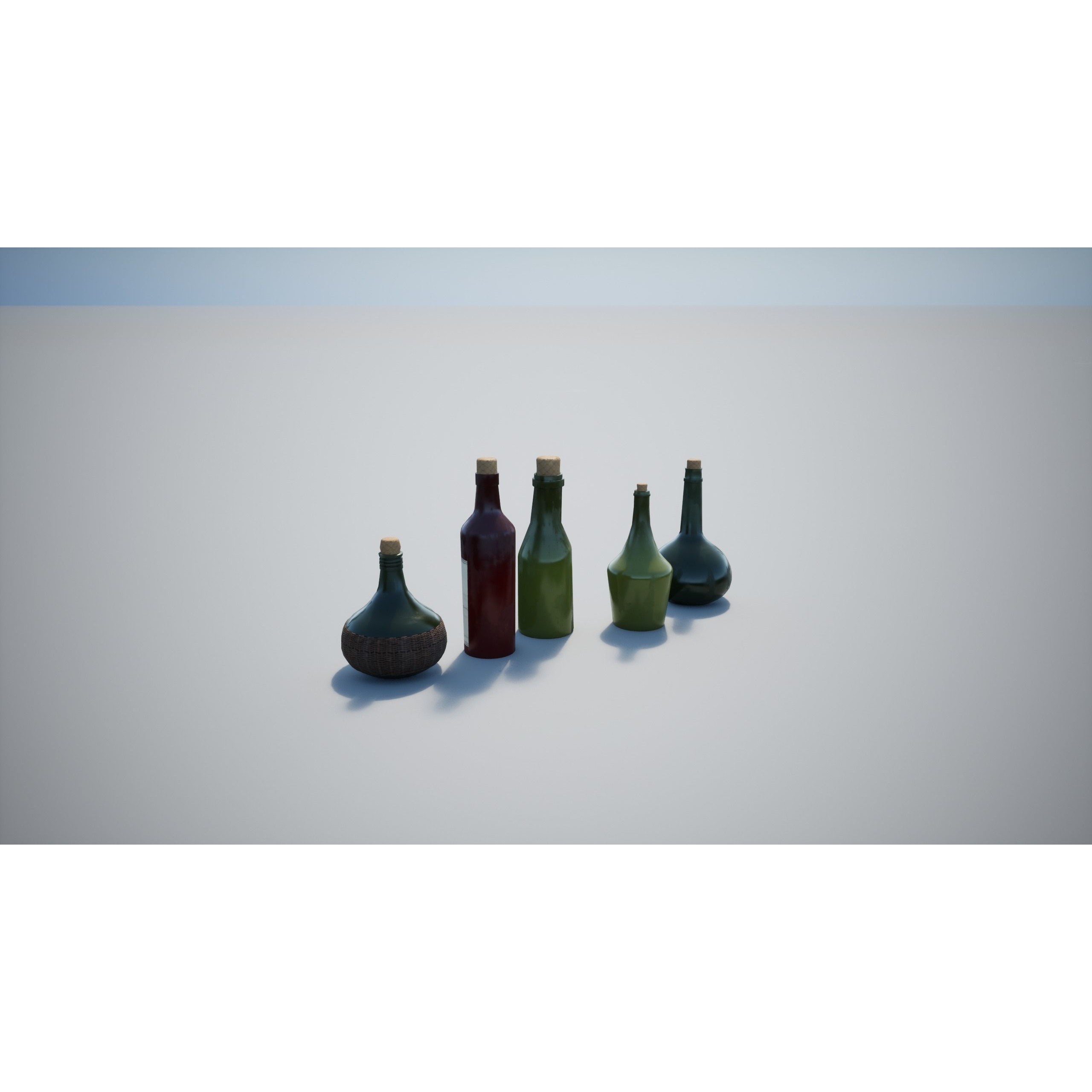 Medieval Bottle - Low-Poly Game-Ready 3D Model - View 4