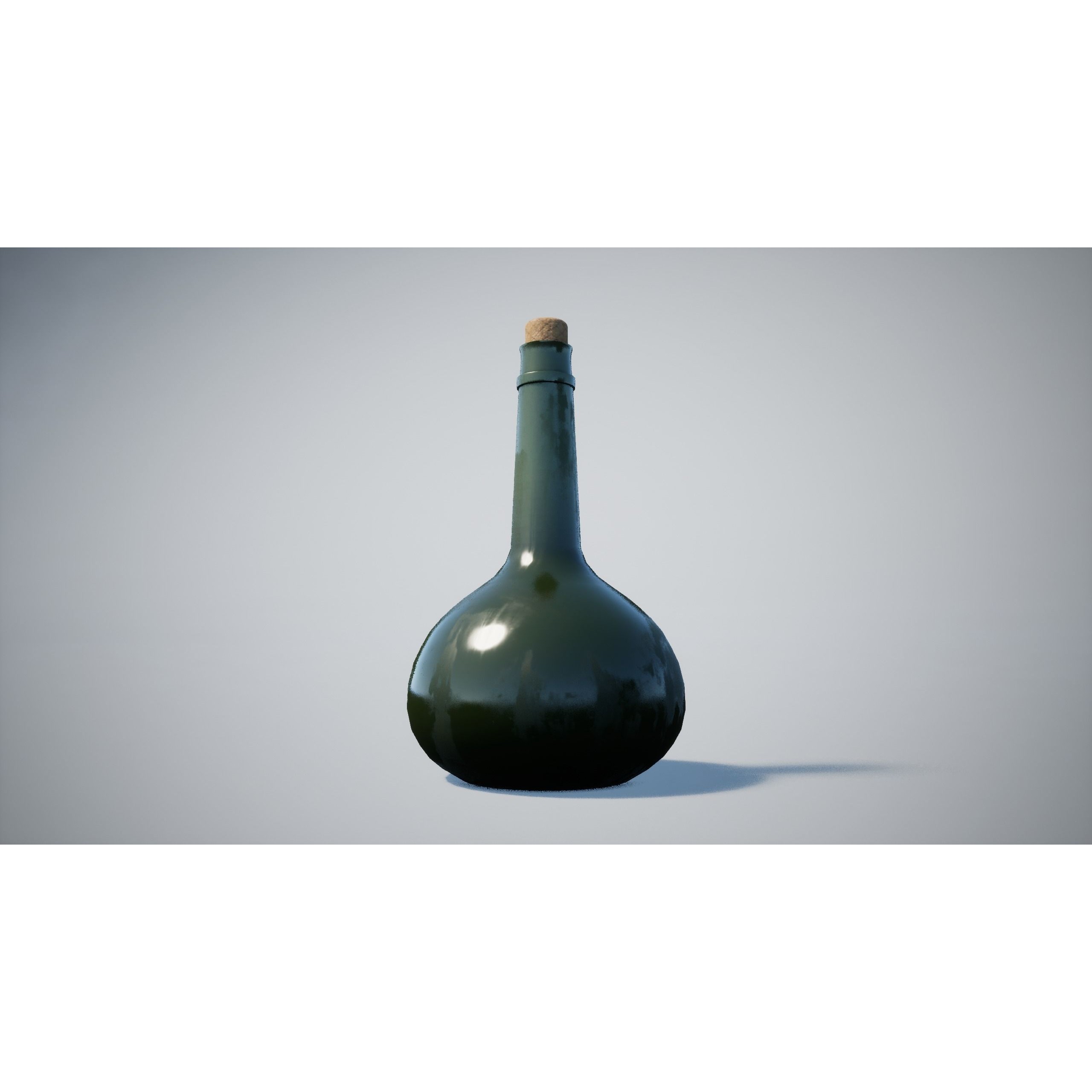 Medieval Bottle - Low-Poly Game-Ready 3D Model - View 7