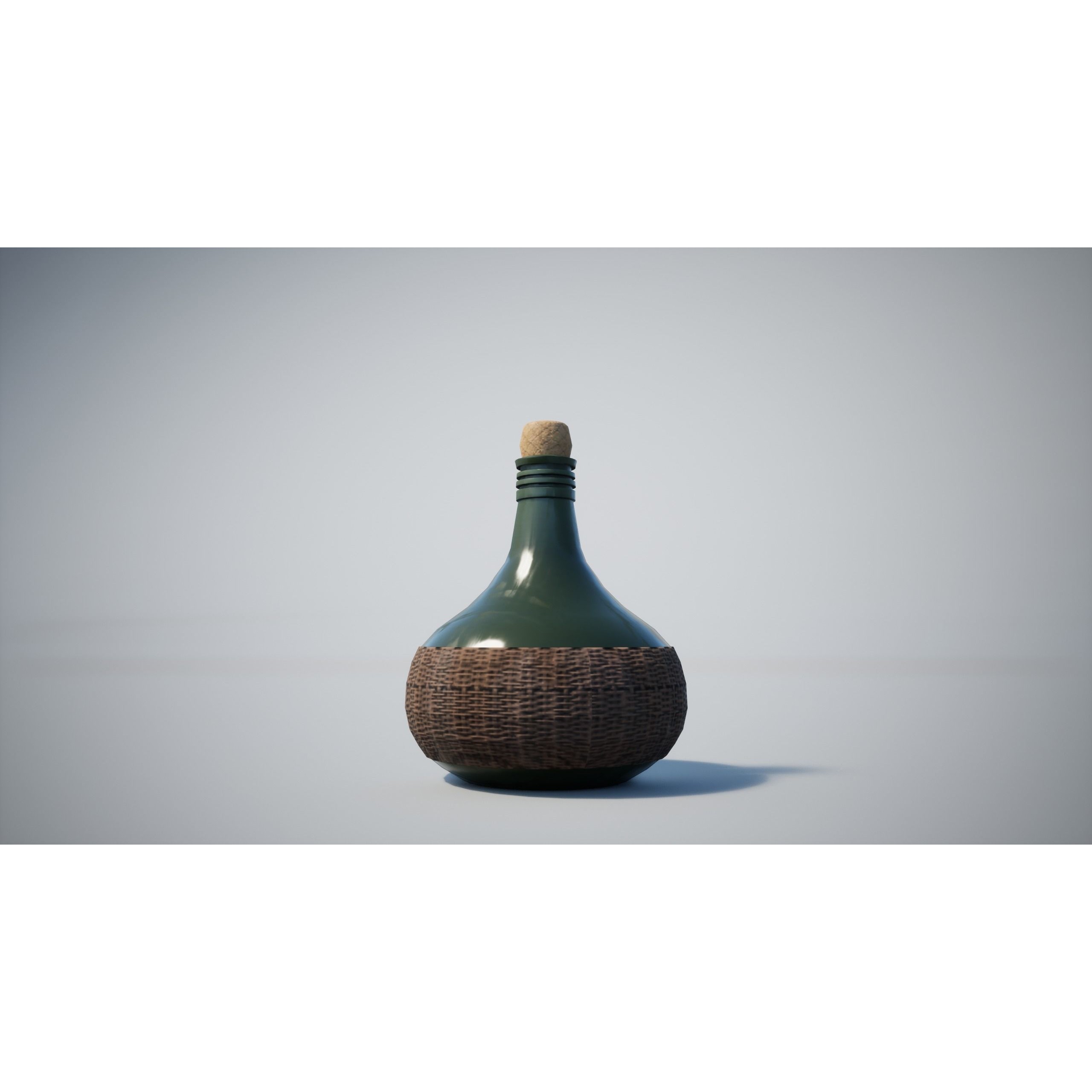 Medieval Bottle - Low-Poly Game-Ready 3D Model - View 8