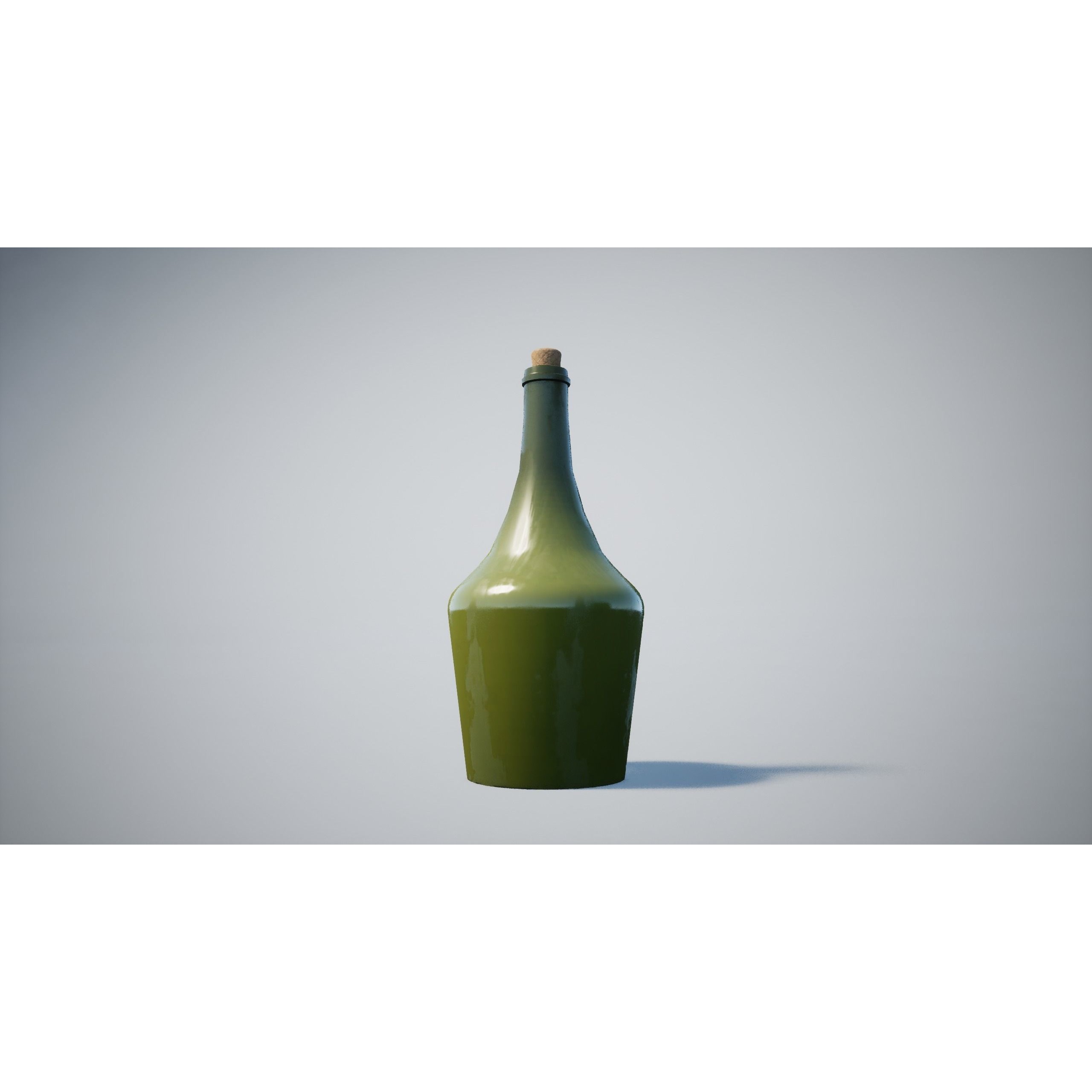 Medieval Bottle - Low-Poly Game-Ready 3D Model - View 9
