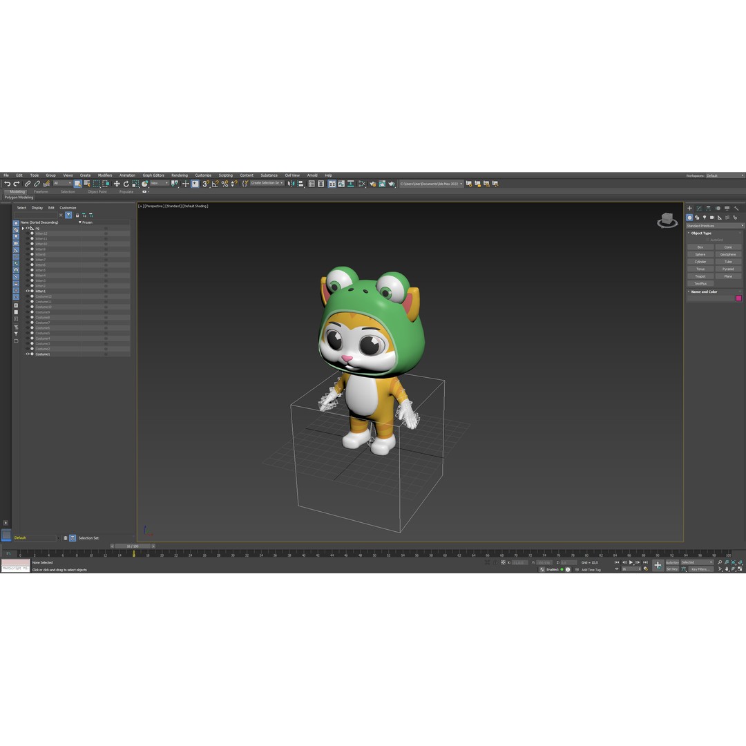 Cartoon Kittens 3D Model – Low Poly Rigged Characters, FBX, OBJ - View 13
