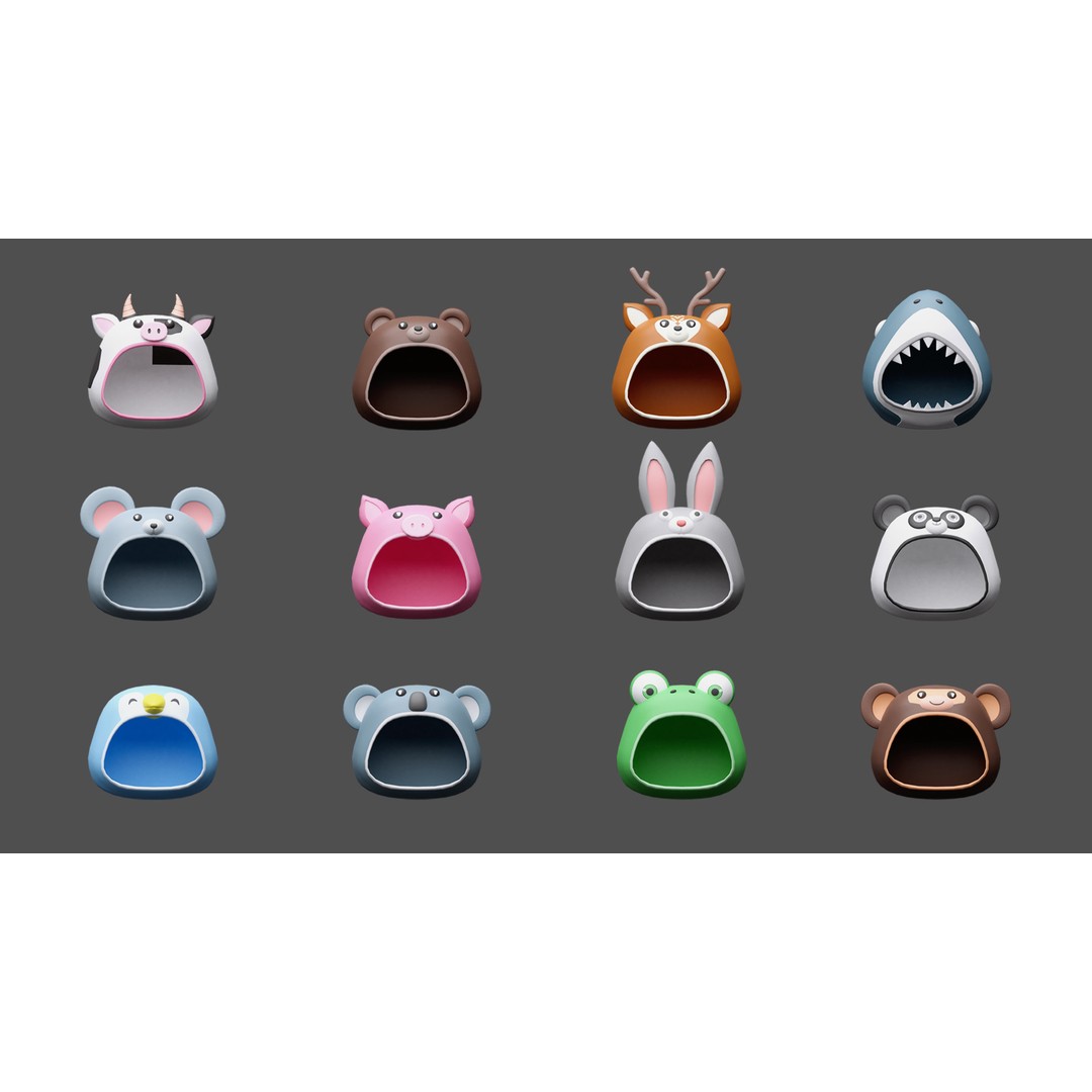 Cartoon Kittens 3D Model – Low Poly Rigged Characters, FBX, OBJ - View 4