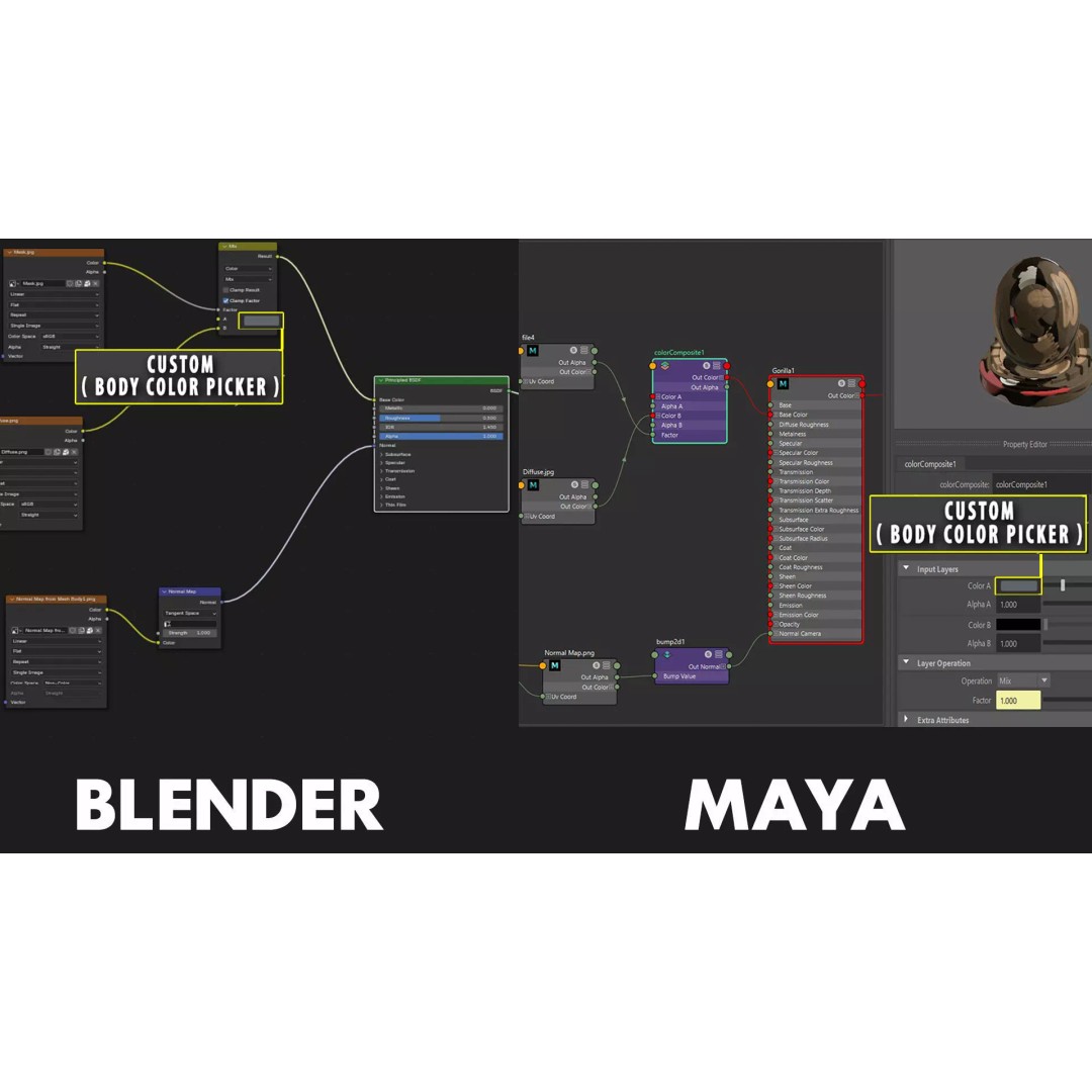 Gorilla 3D Model – Cartoon Low-Poly Game Asset, FBX, Blender - View 10