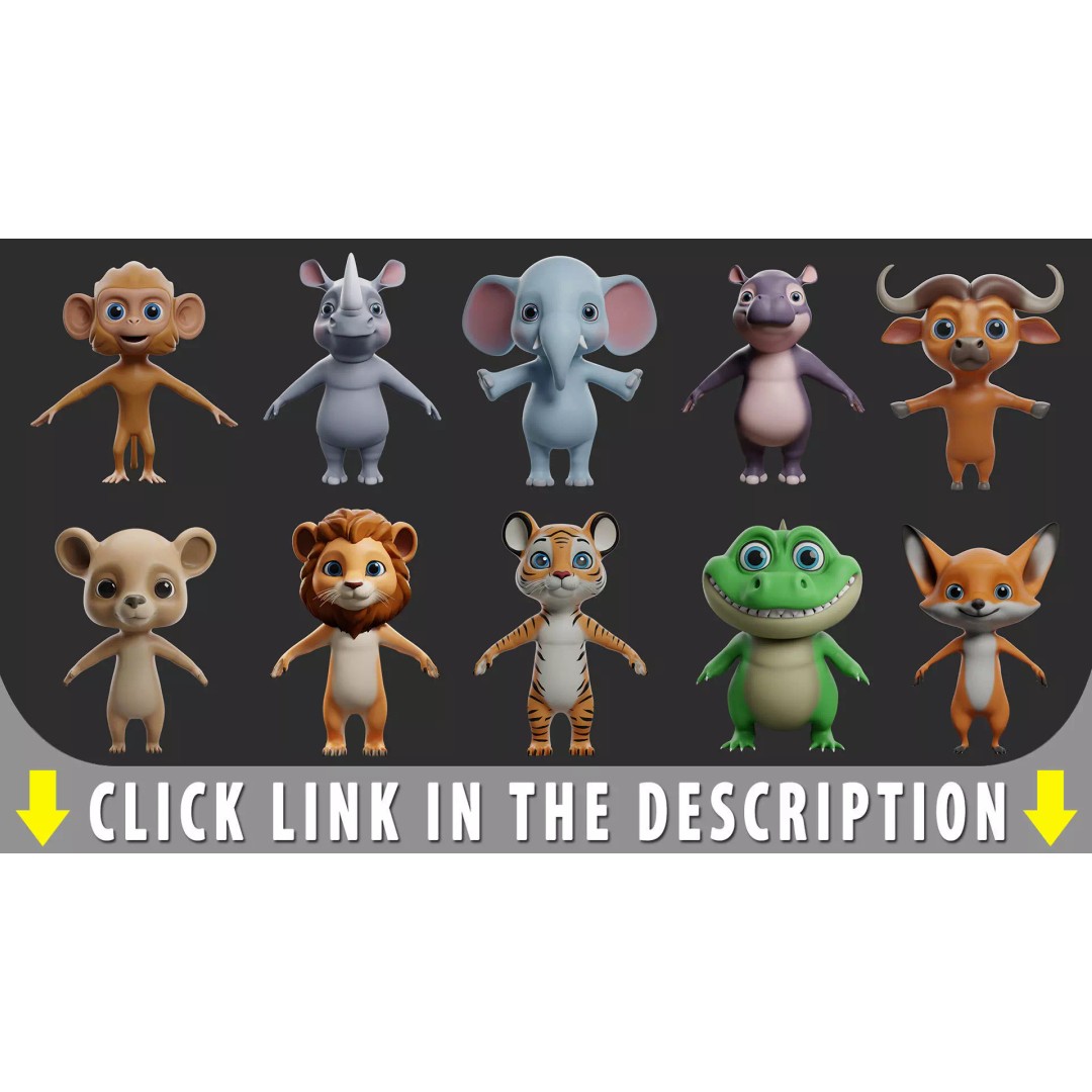 Gorilla 3D Model – Cartoon Low-Poly Game Asset, FBX, Blender - View 14