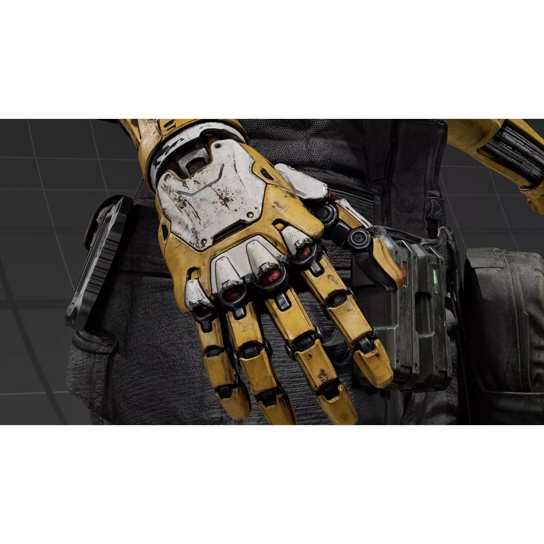 Cyborg Outfit 3D Model – Sci-Fi Tactical Suit with Mechanical Arms, FBX - View 6