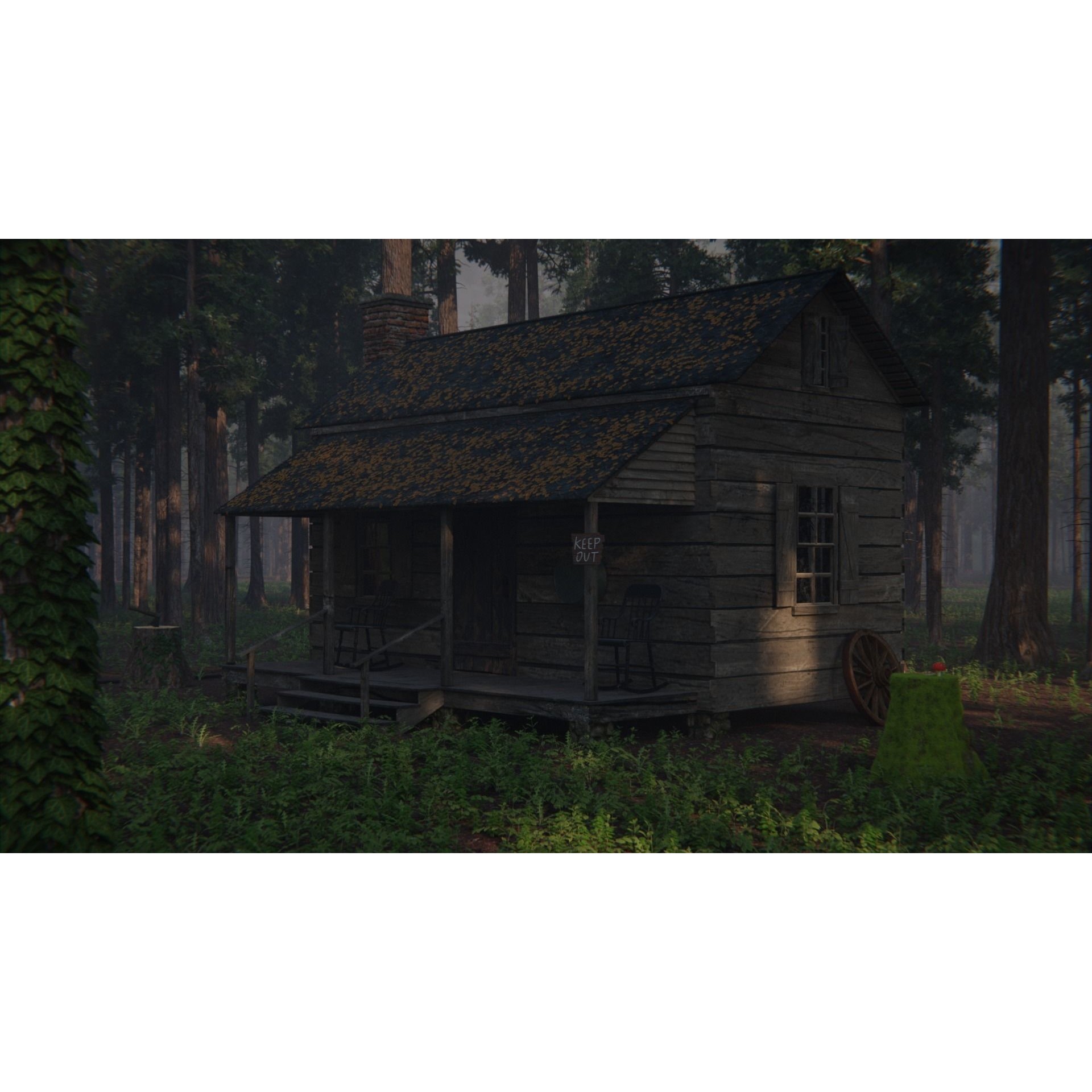 Cabin in the Woods - Game-Ready 3D Model - View 12