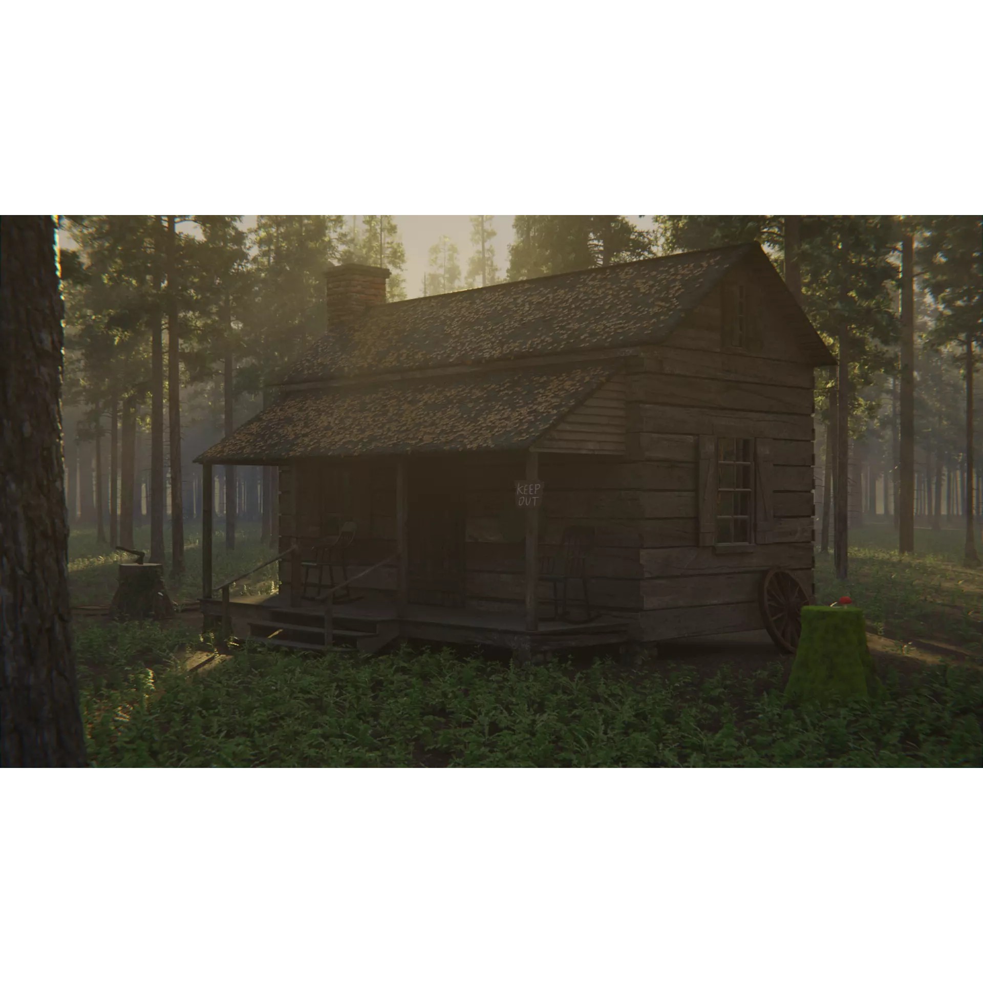 Cabin in the Woods - Game-Ready 3D Model - View 2