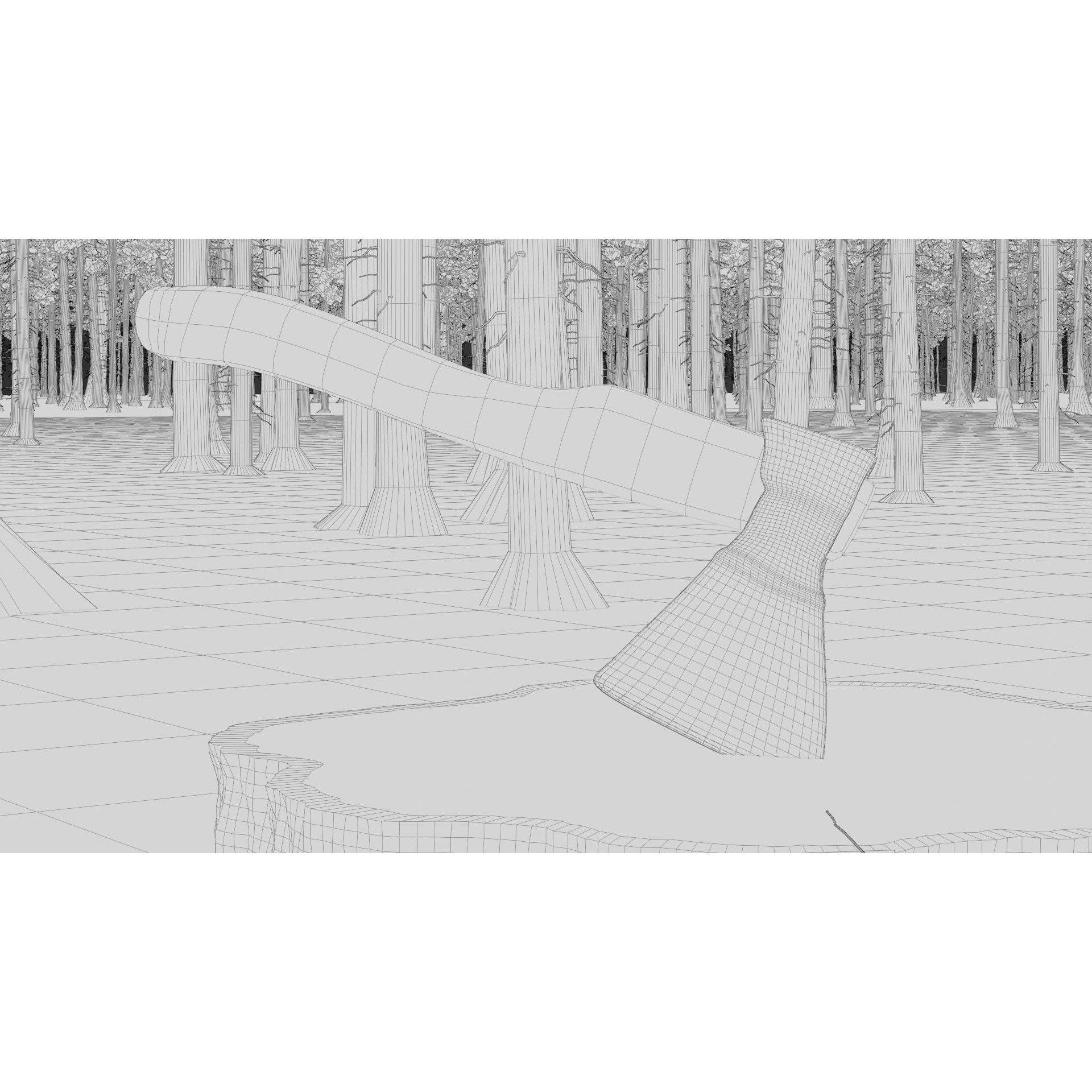 Cabin in the Woods - Game-Ready 3D Model - View 23