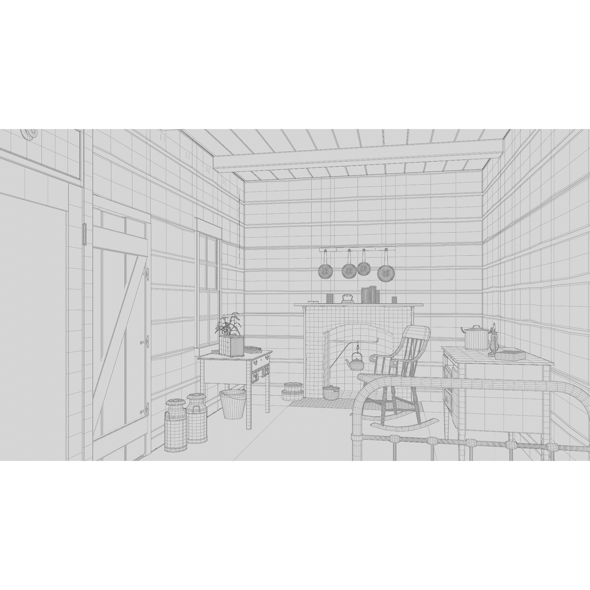 Cabin in the Woods - Game-Ready 3D Model - View 25