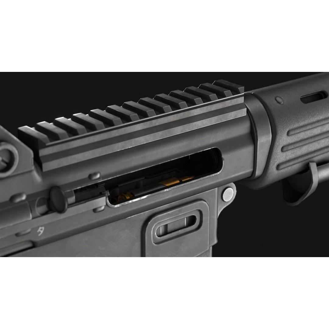 Howa Type 89 3D Model – Low Poly Game Asset, FBX & OBJ Formats - View 12