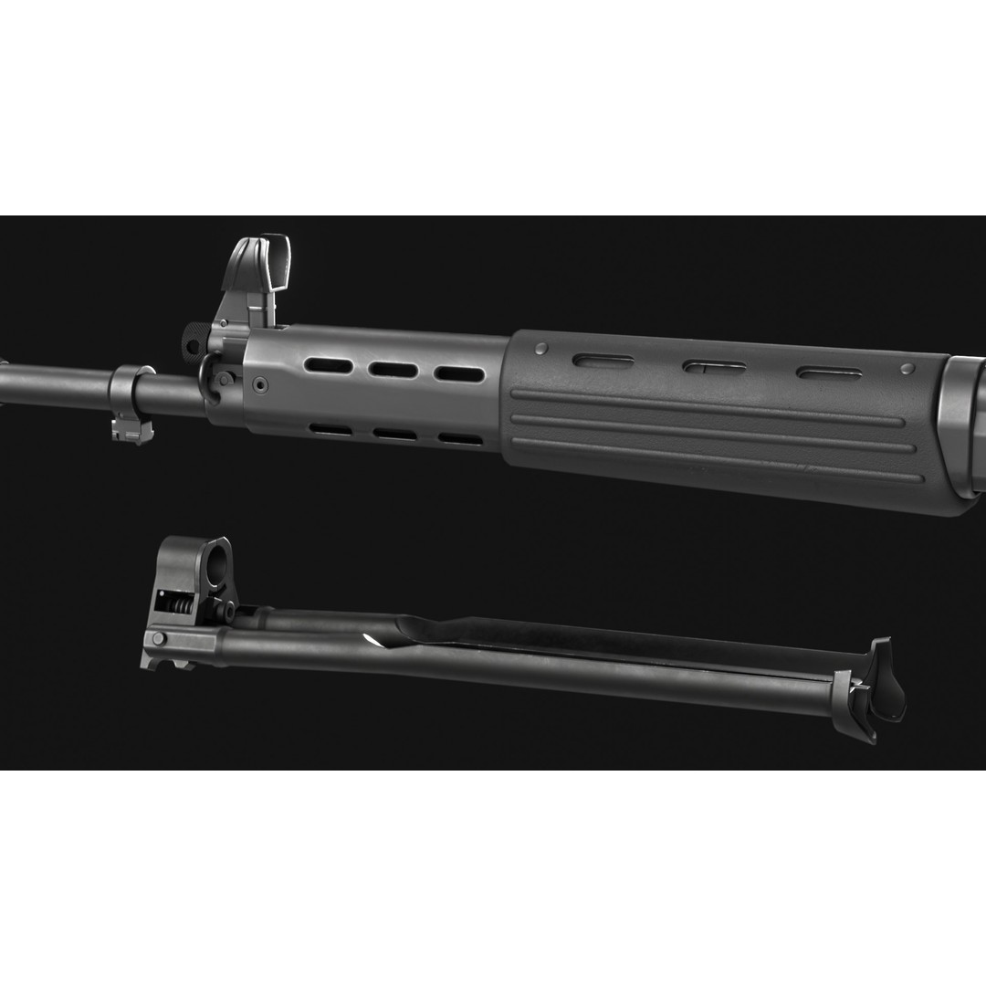 Howa Type 89 3D Model – Low Poly Game Asset, FBX & OBJ Formats - View 15