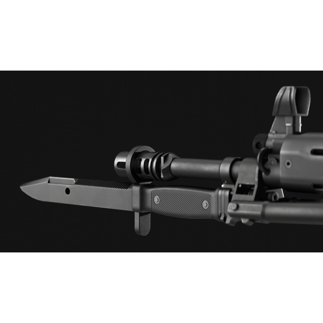 Howa Type 89 3D Model – Low Poly Game Asset, FBX & OBJ Formats - View 18