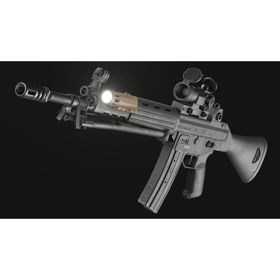 Howa Type 89 3D Model – Low Poly Game Asset, FBX & OBJ Formats - View 6