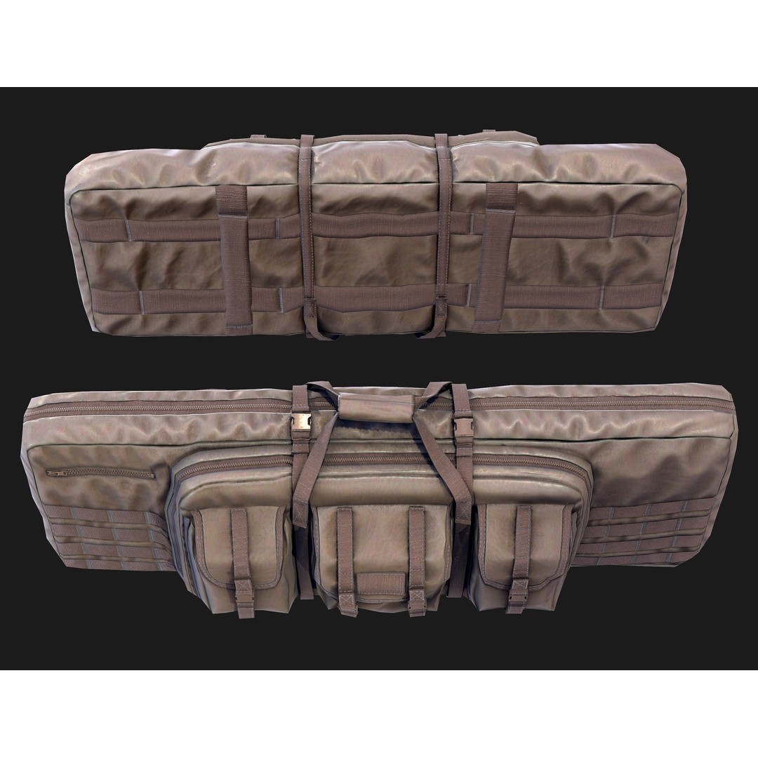 Tactical Weapon Bag 3D Model – Low Poly Game Asset, FBX - View 10