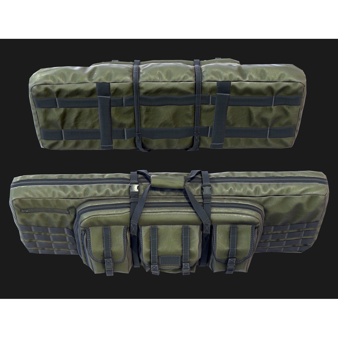 Tactical Weapon Bag 3D Model – Low Poly Game Asset, FBX - View 11