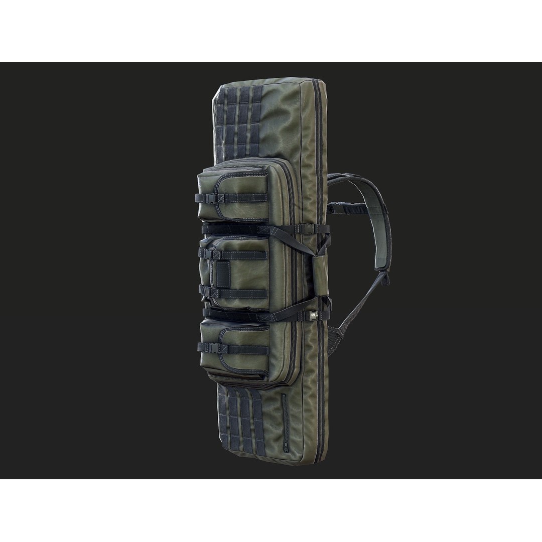 Tactical Weapon Bag 3D Model – Low Poly Game Asset, FBX - View 14