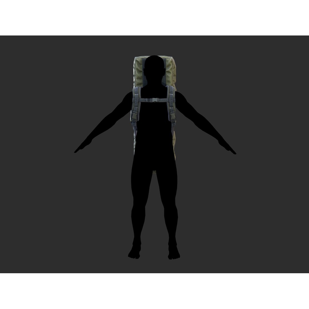Tactical Weapon Bag 3D Model – Low Poly Game Asset, FBX - View 15