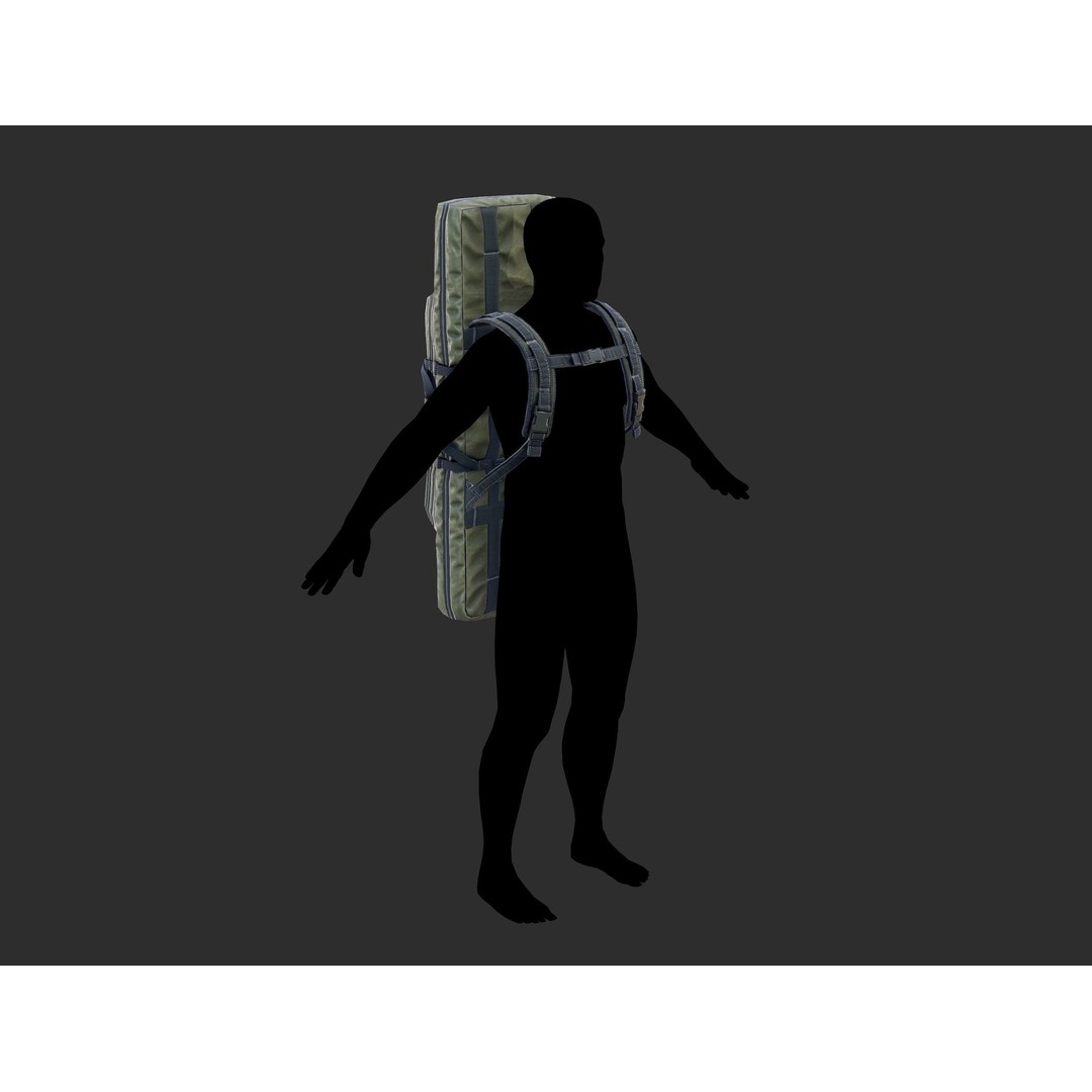 Tactical Weapon Bag 3D Model – Low Poly Game Asset, FBX - View 16