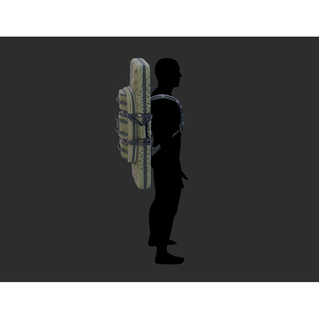 Tactical Weapon Bag 3D Model – Low Poly Game Asset, FBX - View 17