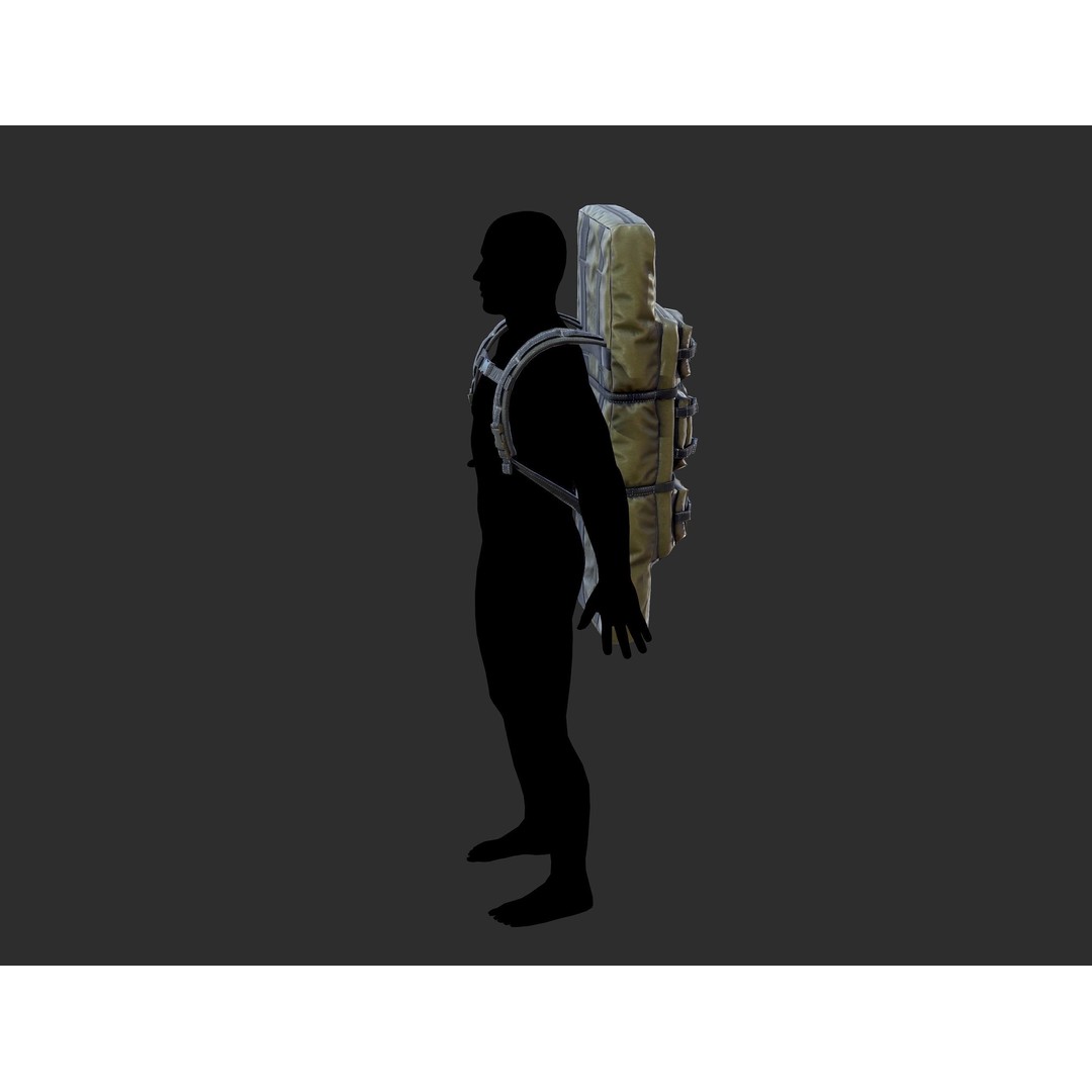 Tactical Weapon Bag 3D Model – Low Poly Game Asset, FBX - View 20