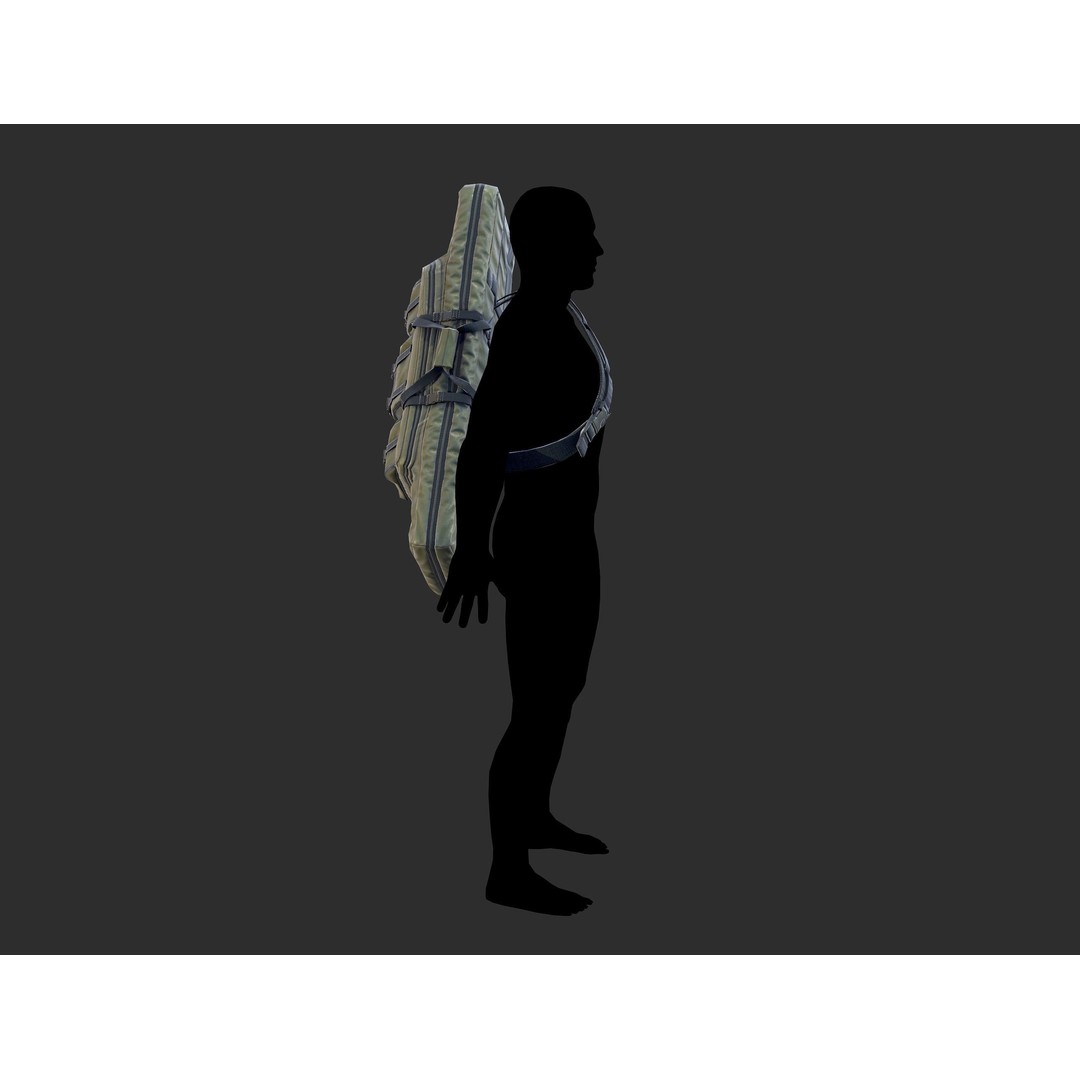Tactical Weapon Bag 3D Model – Low Poly Game Asset, FBX - View 21