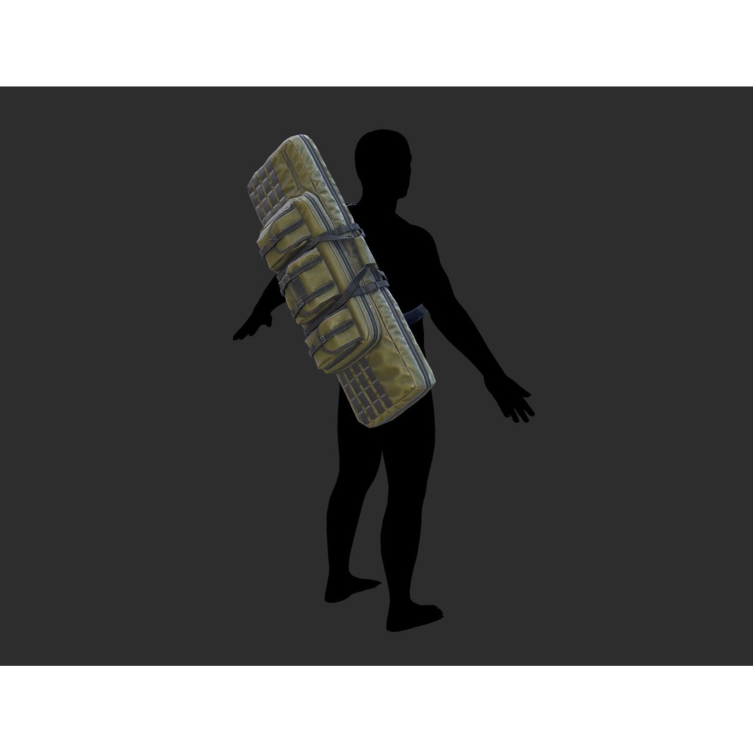 Tactical Weapon Bag 3D Model – Low Poly Game Asset, FBX - View 23