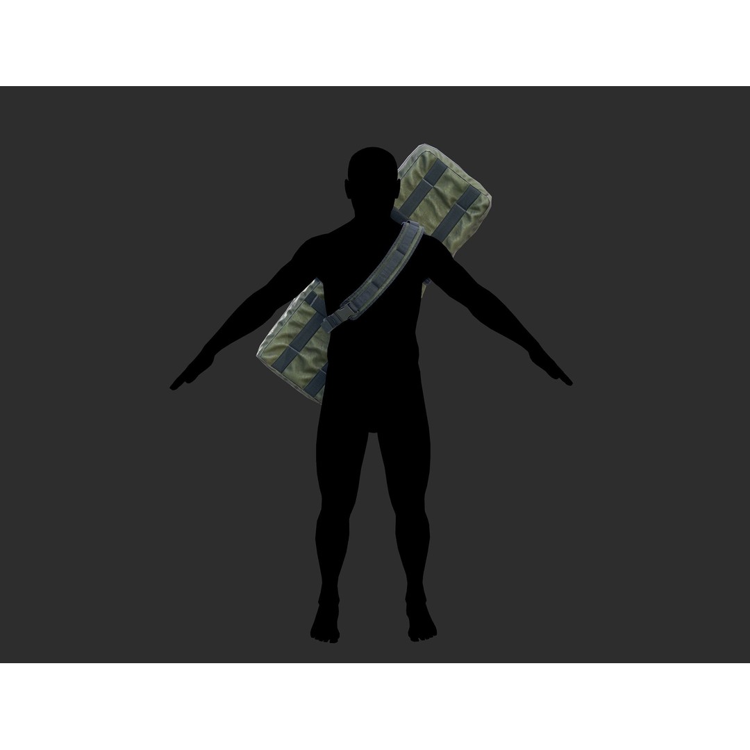 Tactical Weapon Bag 3D Model – Low Poly Game Asset, FBX - View 24