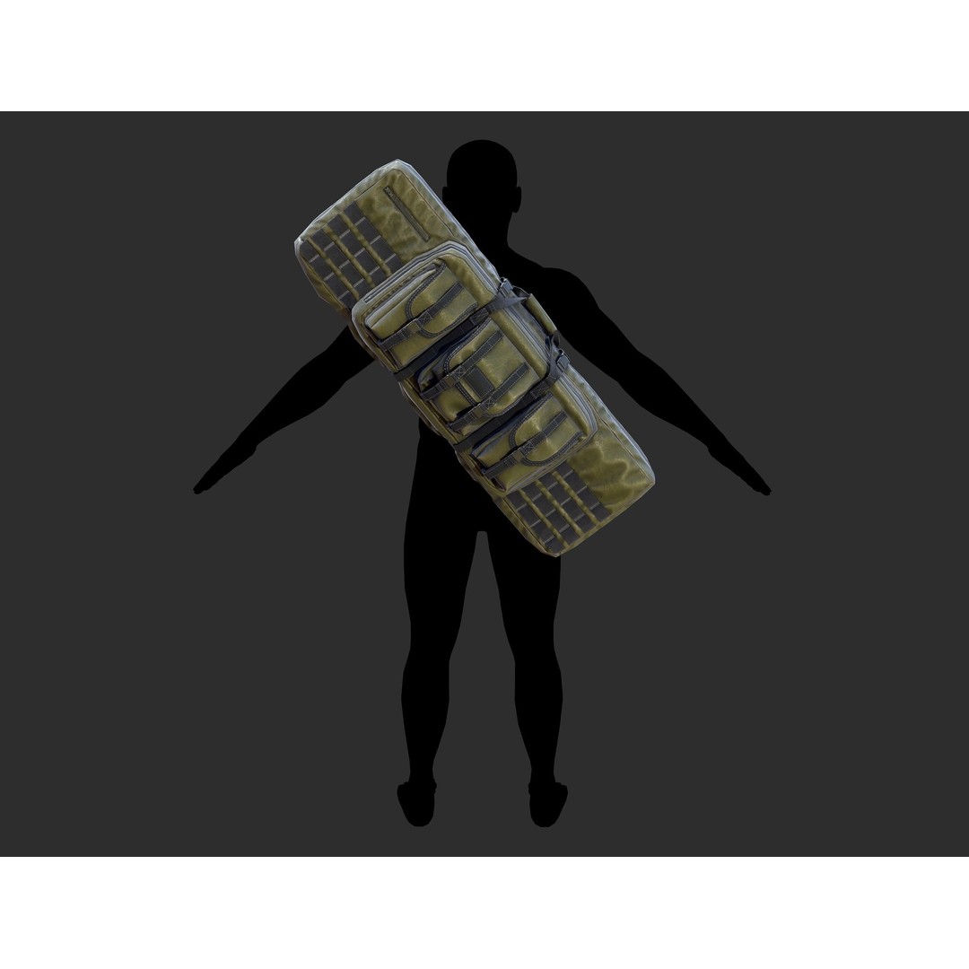 Tactical Weapon Bag 3D Model – Low Poly Game Asset, FBX - View 25