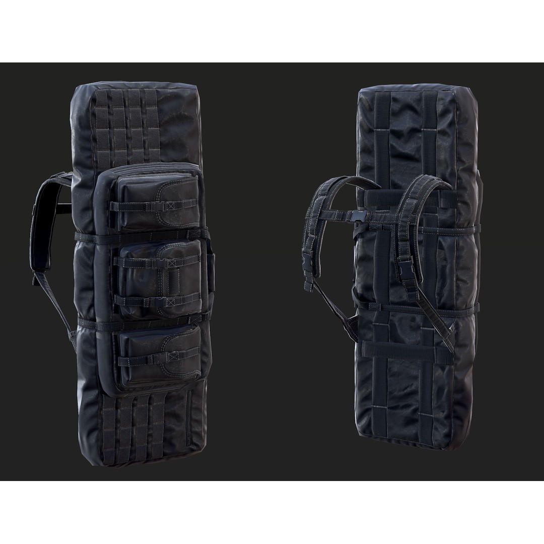 Tactical Weapon Bag 3D Model – Low Poly Game Asset, FBX - View 5