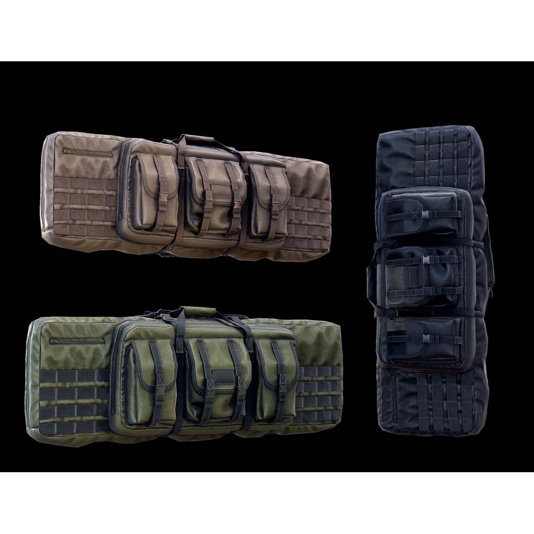 Tactical Weapon Bag 3D Model – Low Poly Game Asset, FBX - View 6