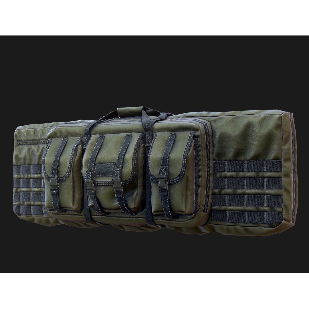 Tactical Weapon Bag 3D Model – Low Poly Game Asset, FBX - View 7