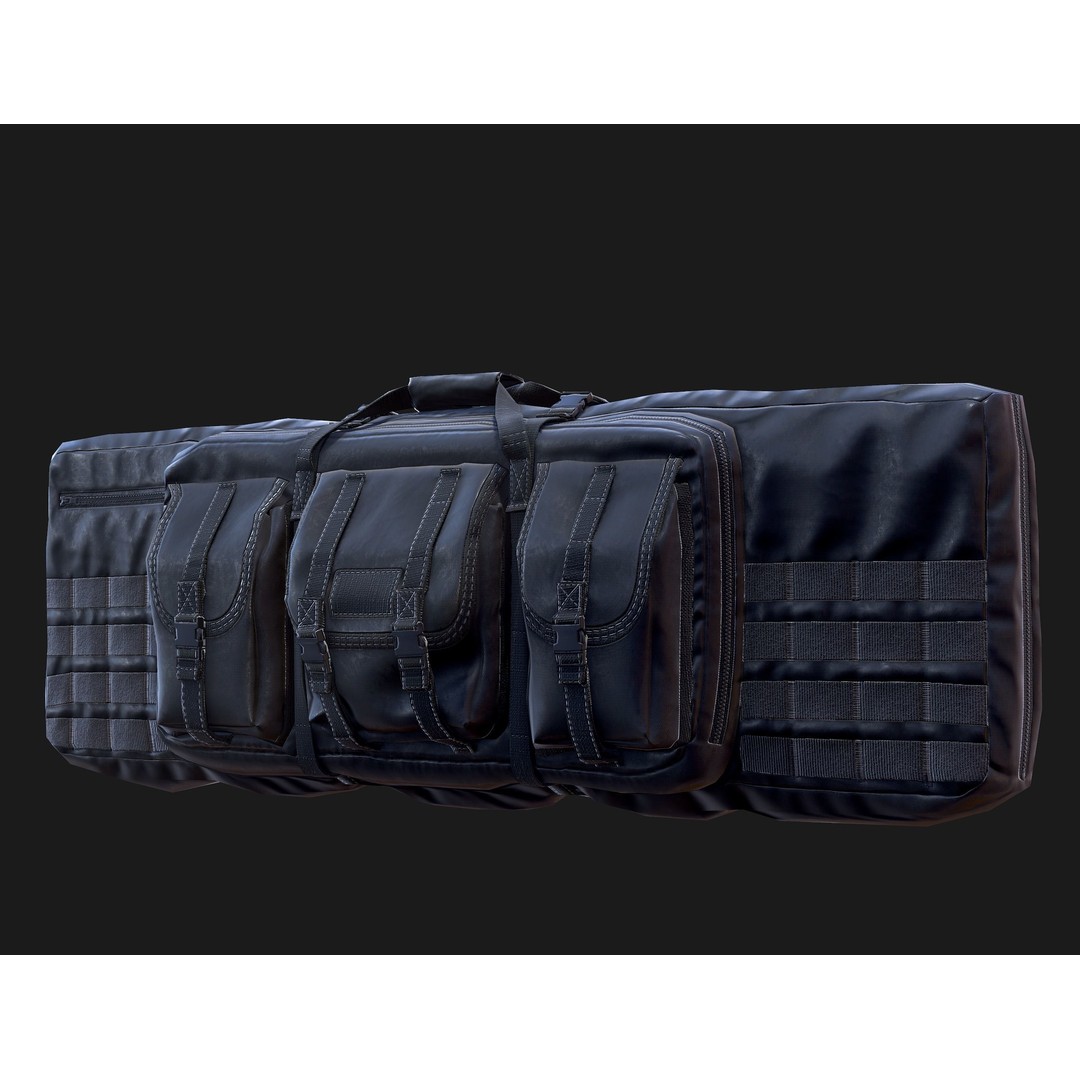 Tactical Weapon Bag 3D Model – Low Poly Game Asset, FBX - View 8