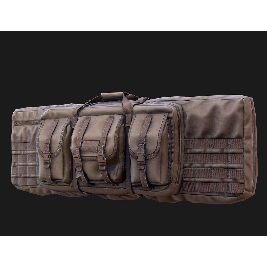 Tactical Weapon Bag 3D Model – Low Poly Game Asset, FBX - View 9