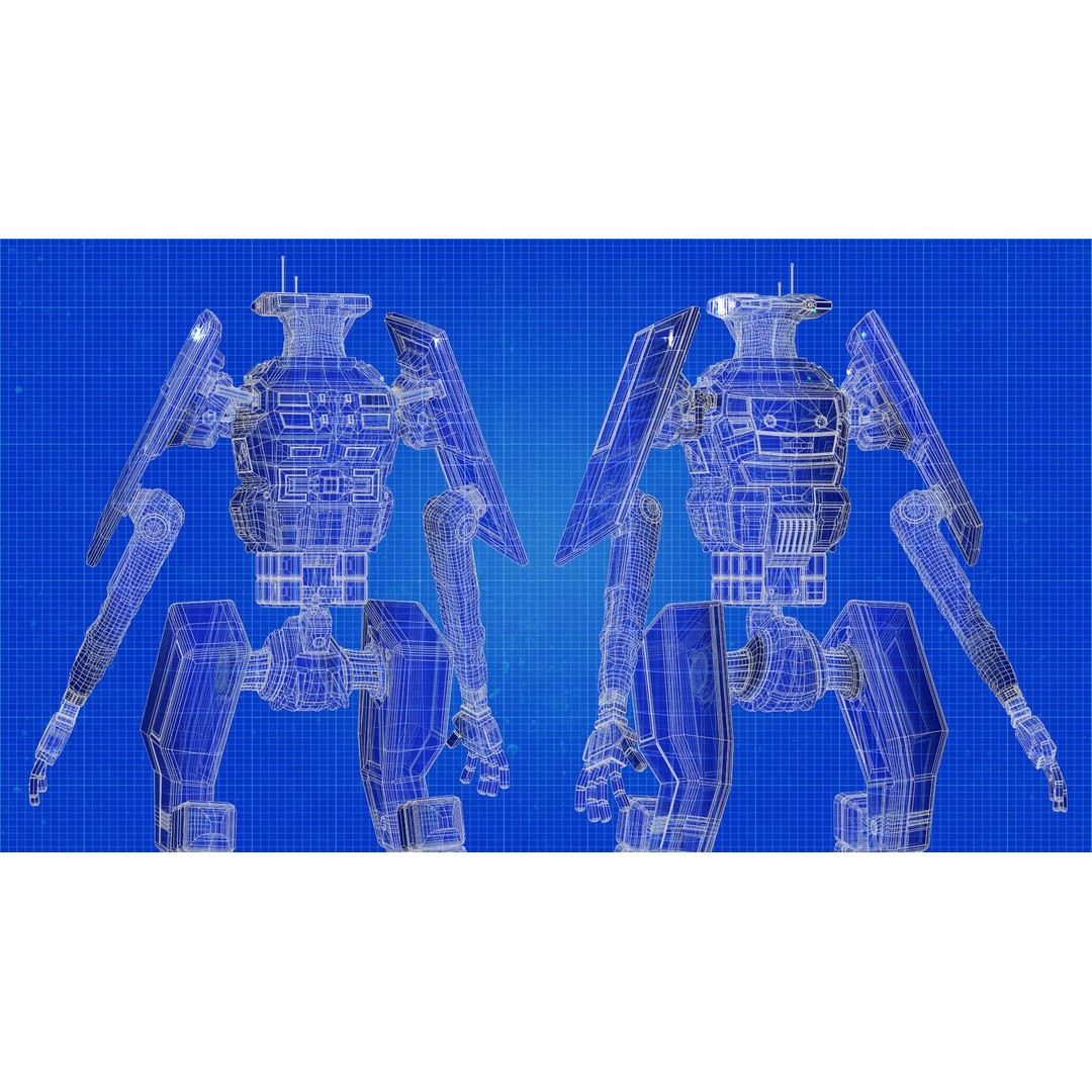 Droid Soldier 3D Model – Low Poly Rigged Sci-Fi Character, FBX - View 12