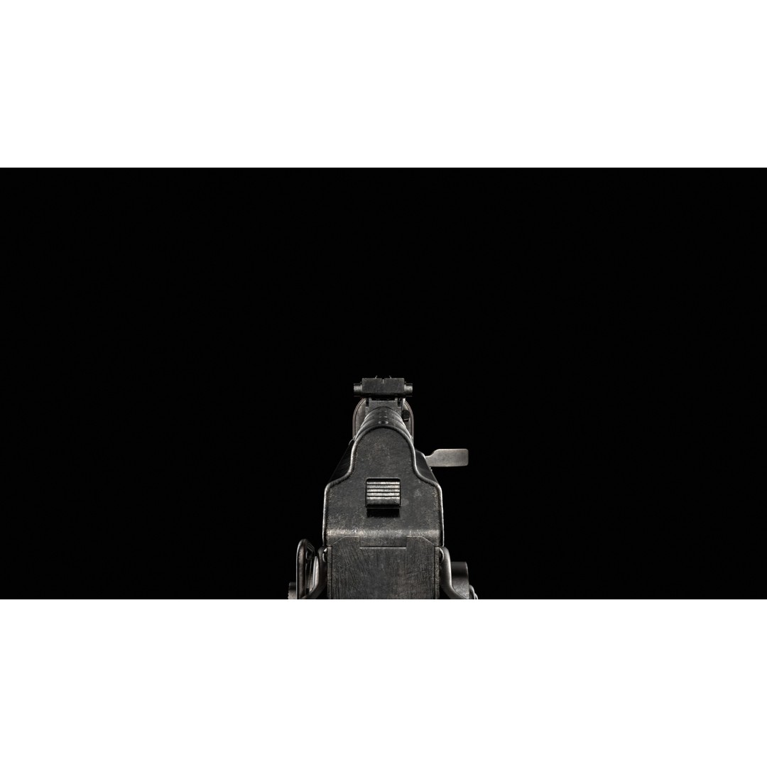AKM AKMS Kalashnikov Assault Rifle 3D Model – Game Ready Low Poly FBX - View 42