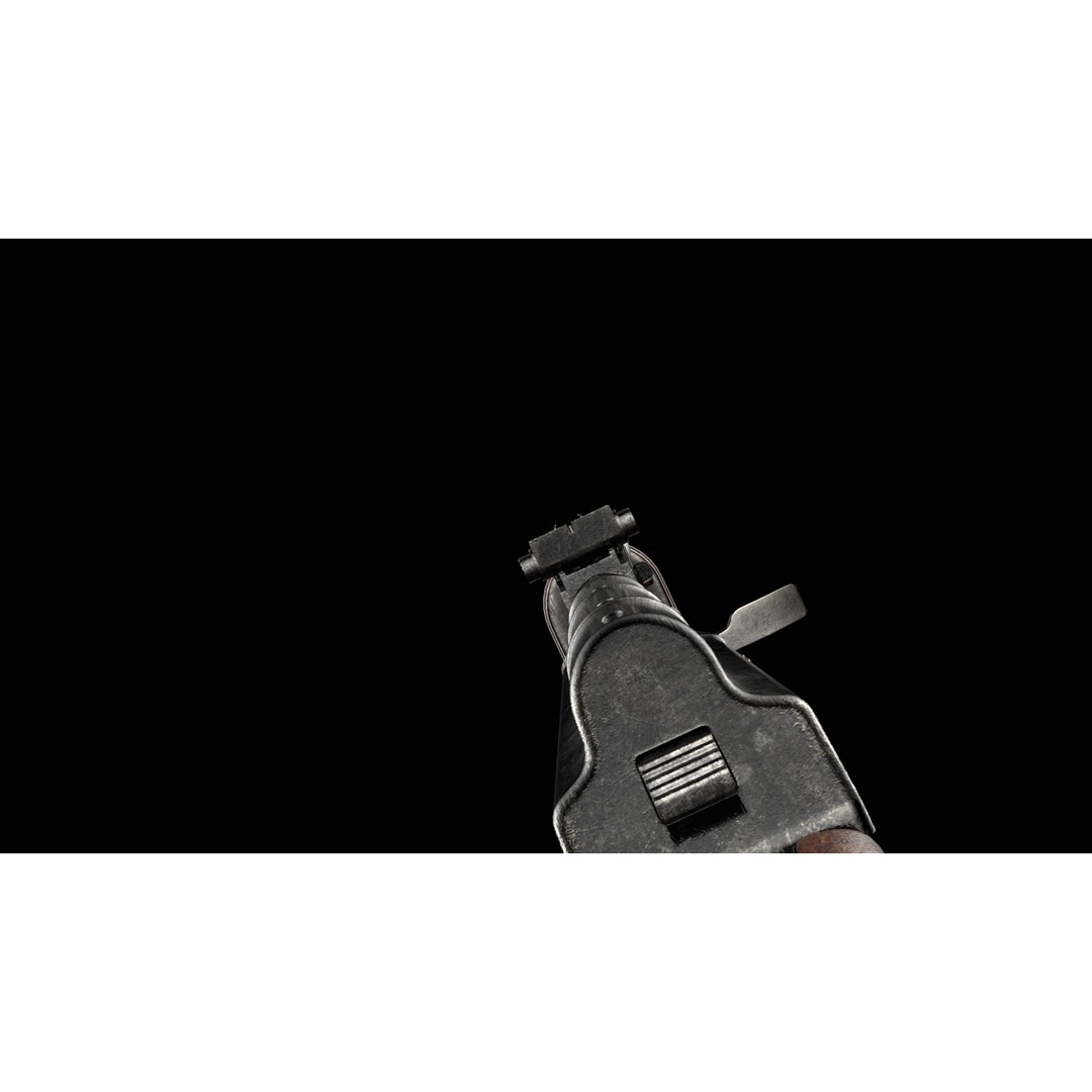 AKM AKMS Kalashnikov Assault Rifle 3D Model – Game Ready Low Poly FBX - View 43