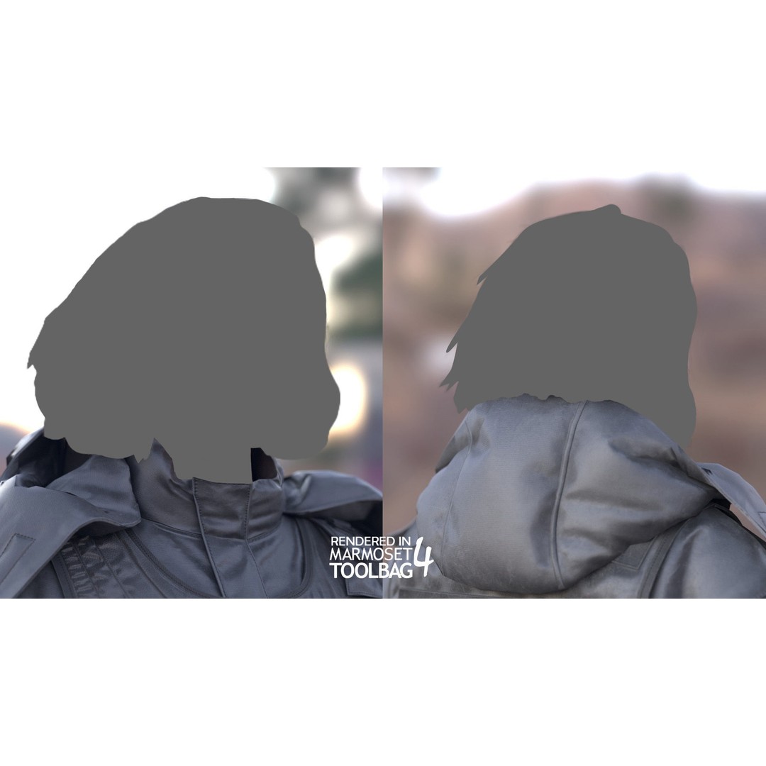 Female Military Outfit 3D Model – Low Poly Rigged Game Asset, FBX, Blender