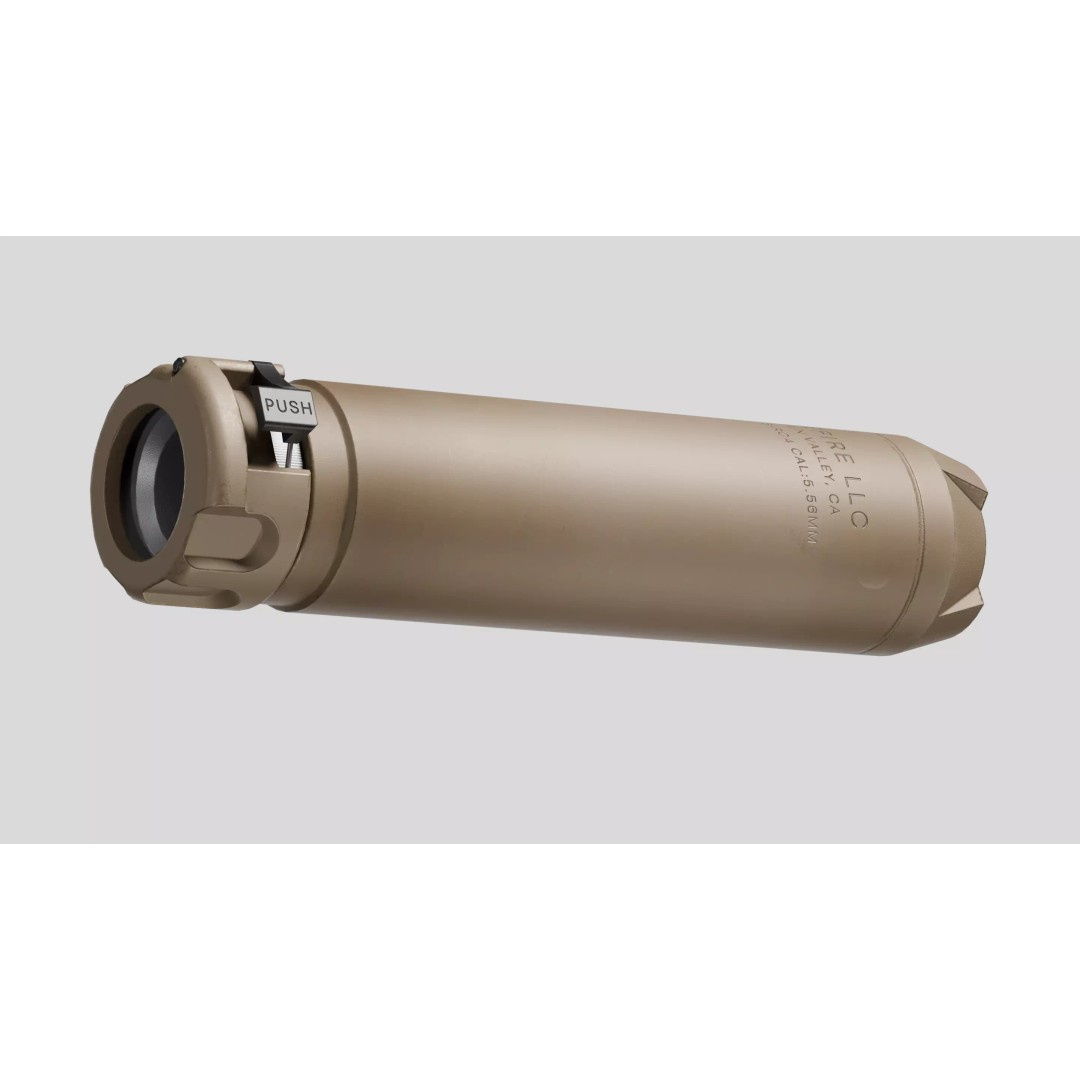 Surefire SOCOM556-RC4 Suppressor 3D Model – Low Poly Game Asset, PBR Textures - View 5