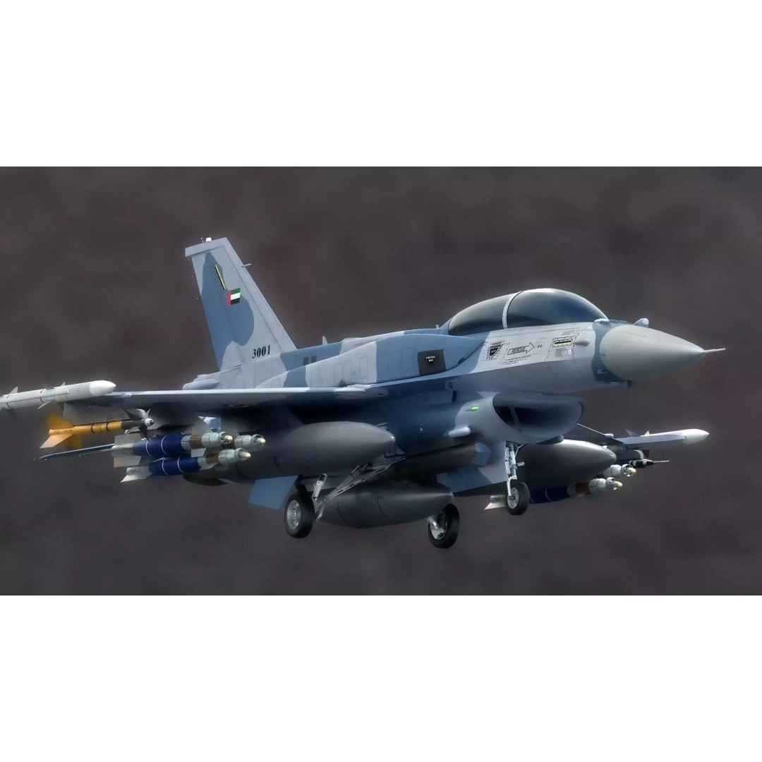 F-16D Block 60 3D Model – Fully Rigged Military Aircraft, Blender - View 15