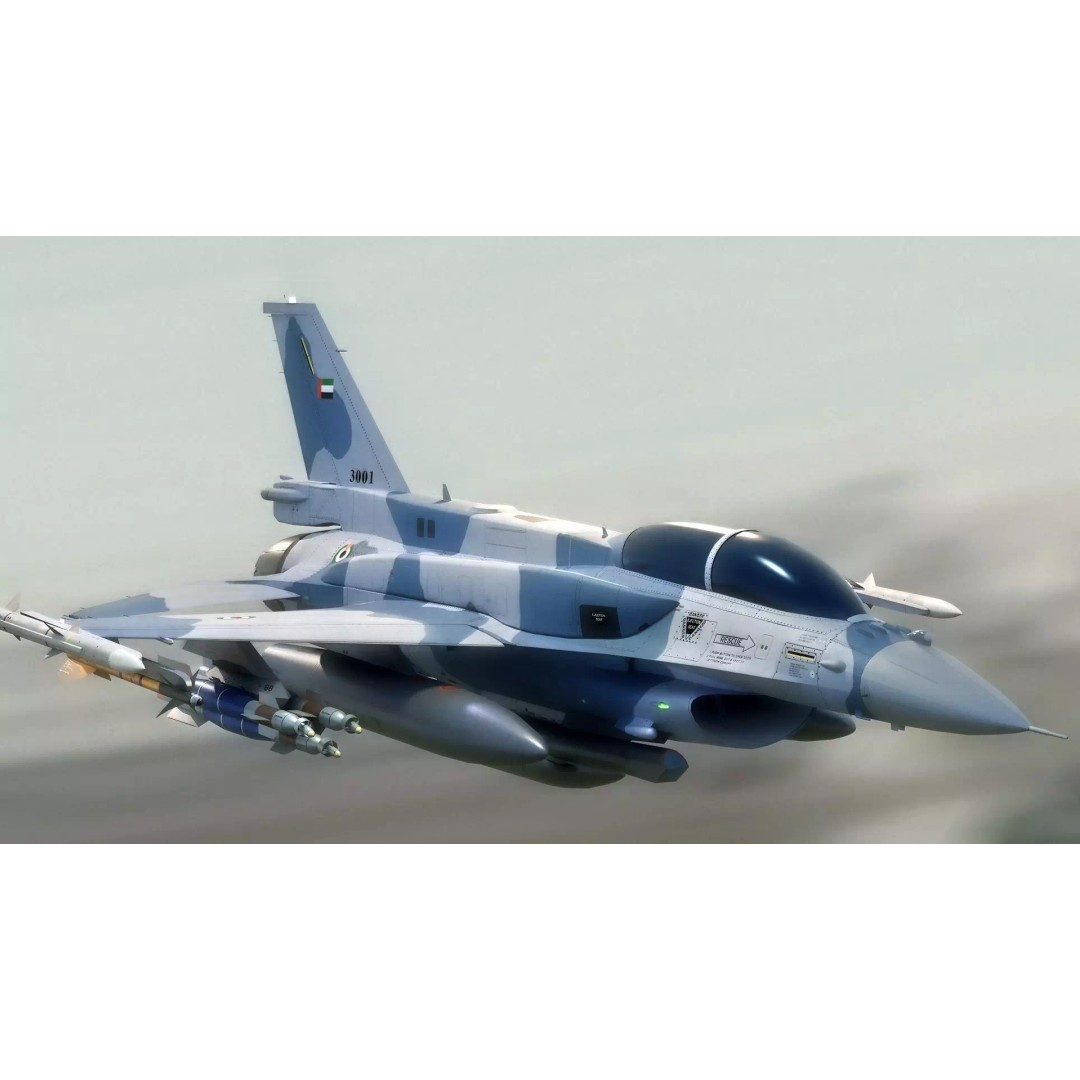 F-16D Block 60 3D Model – Fully Rigged Military Aircraft, Blender - View 16