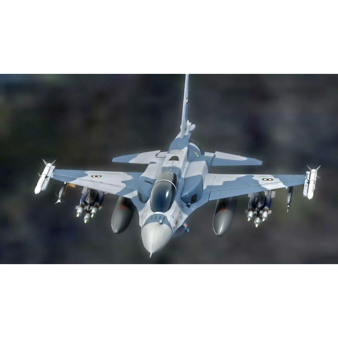 F-16D Block 60 3D Model – Fully Rigged Military Aircraft, Blender - View 2