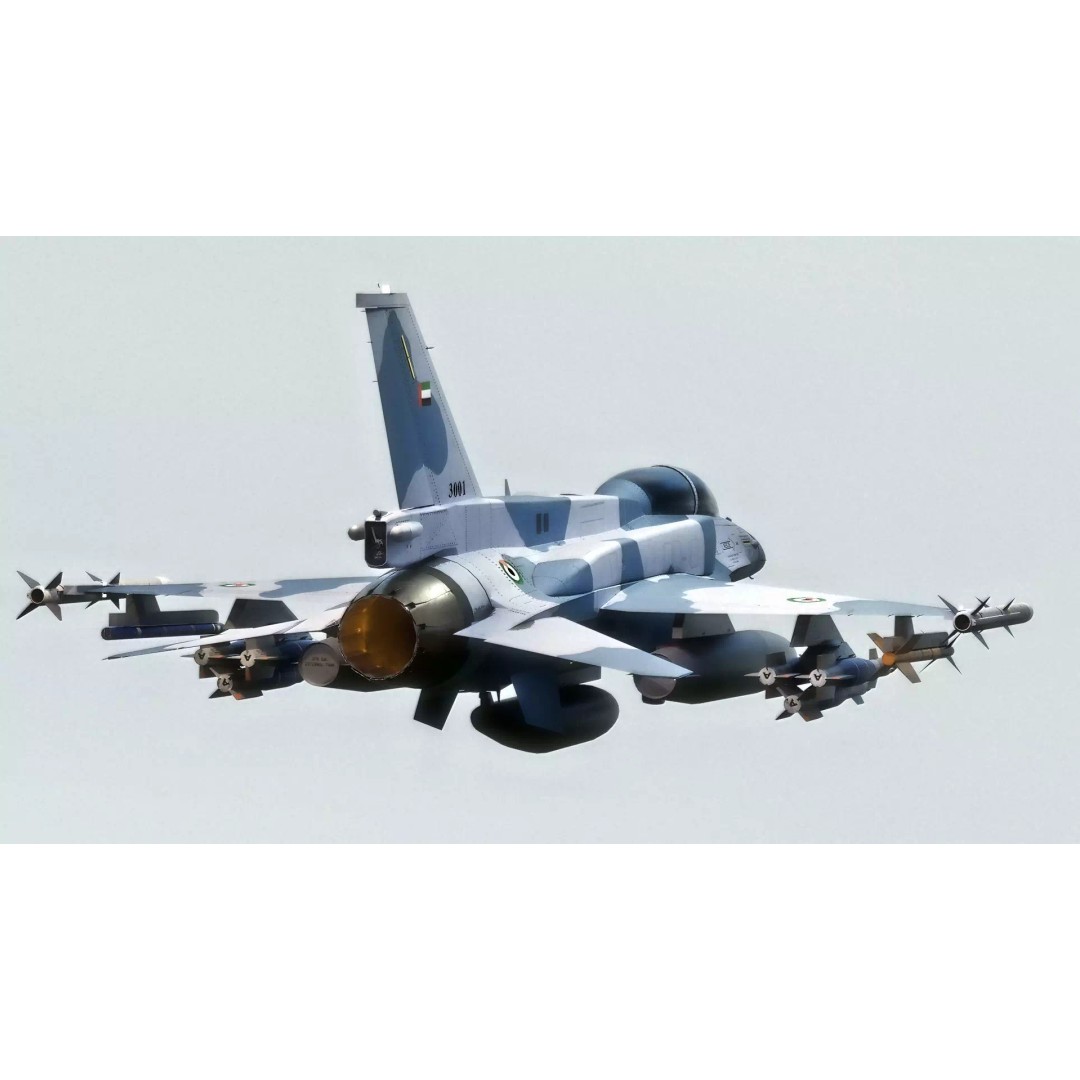 F-16D Block 60 3D Model – Fully Rigged Military Aircraft, Blender - View 24