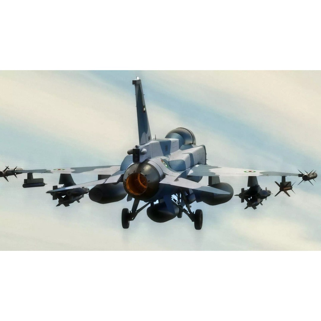 F-16D Block 60 3D Model – Fully Rigged Military Aircraft, Blender - View 26