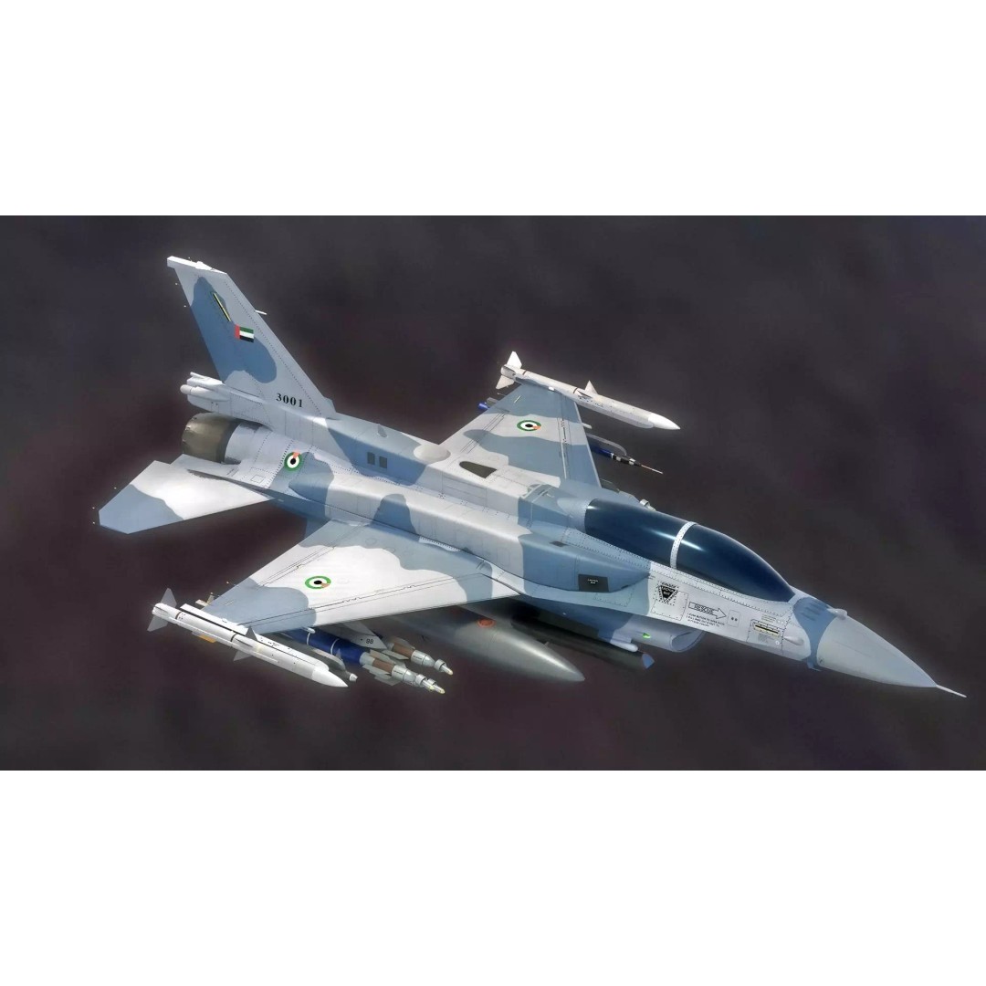 F-16D Block 60 3D Model – Fully Rigged Military Aircraft, Blender - View 27