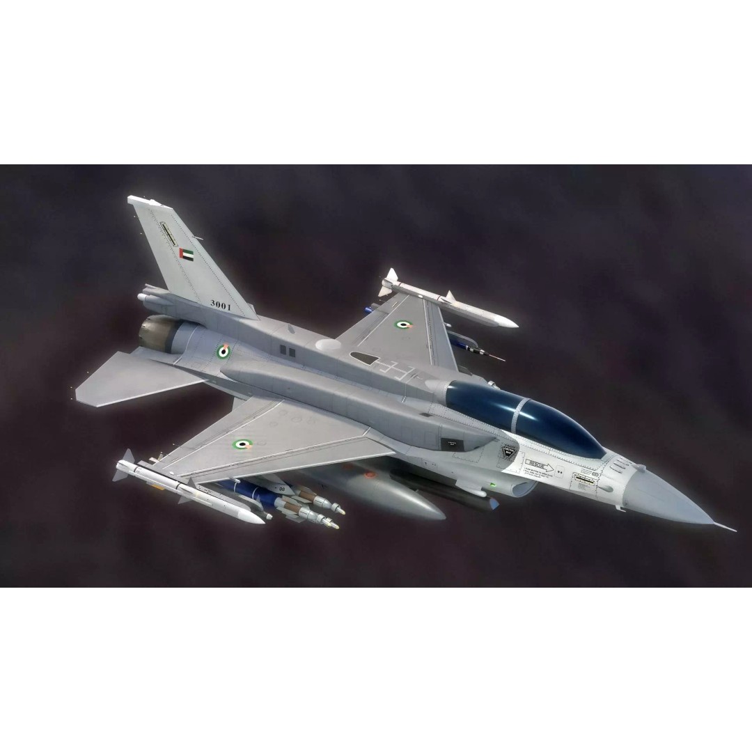 F-16D Block 60 3D Model – Fully Rigged Military Aircraft, Blender - View 28