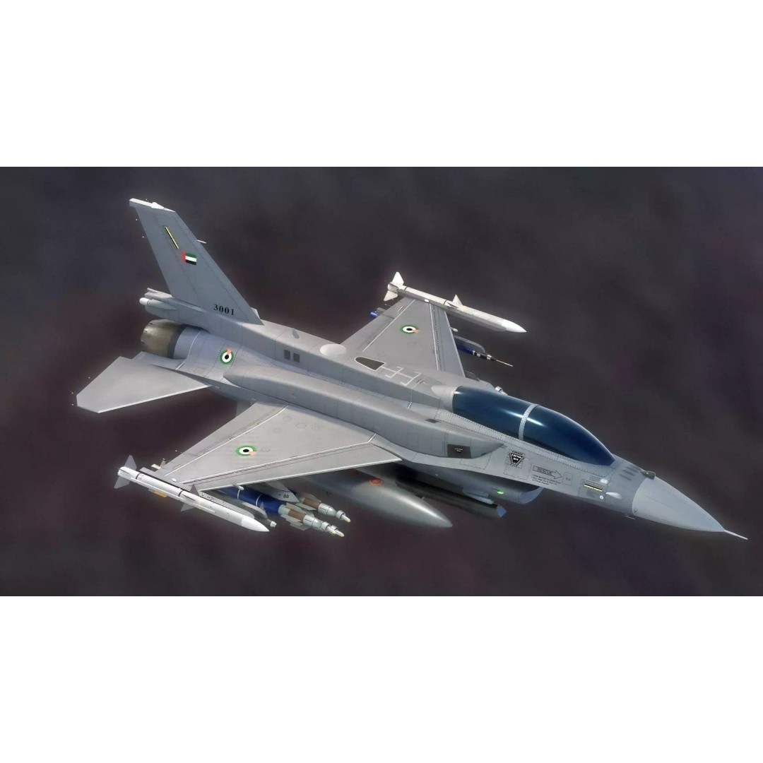 F-16D Block 60 3D Model – Fully Rigged Military Aircraft, Blender - View 29