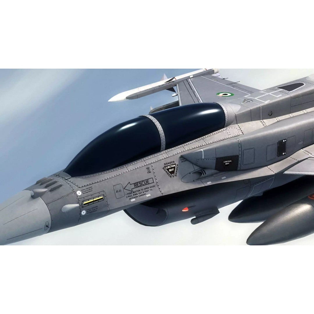 F-16D Block 60 3D Model – Fully Rigged Military Aircraft, Blender - View 31